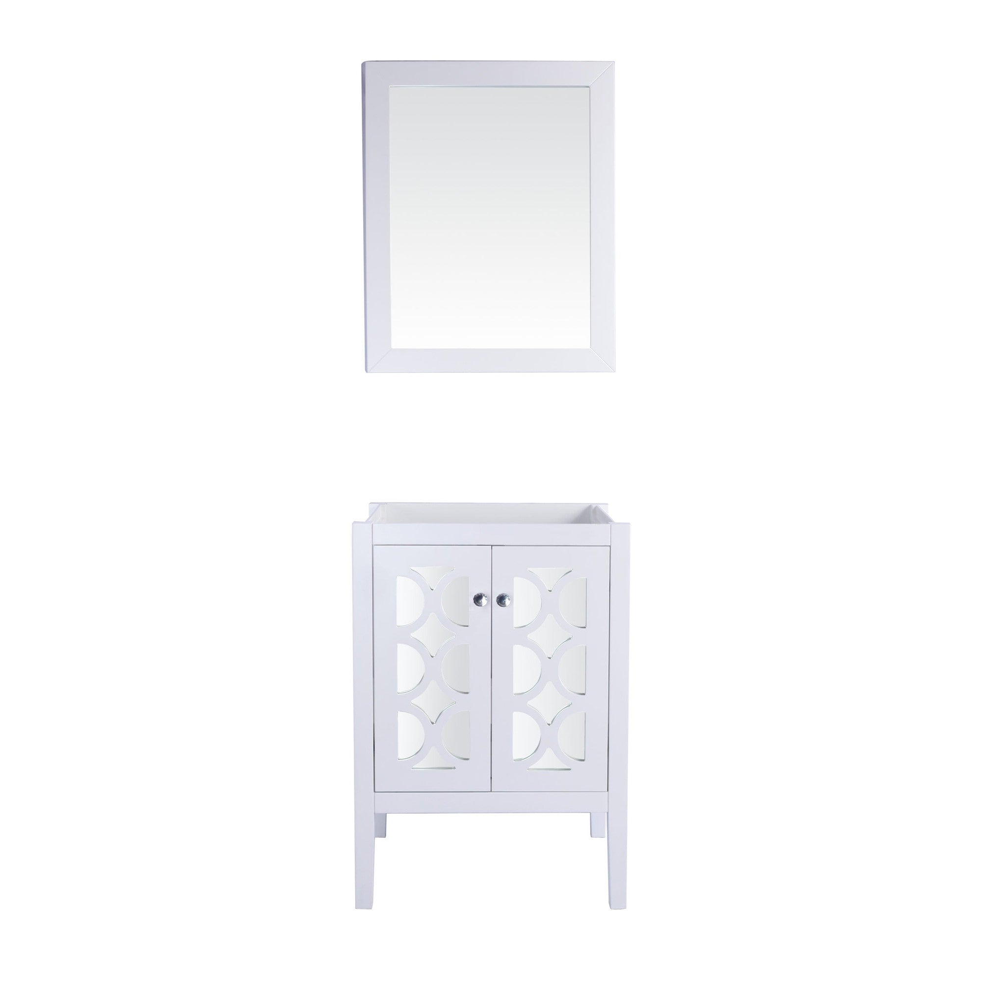 Mediterraneo 24" White Bathroom Vanity Cabinet