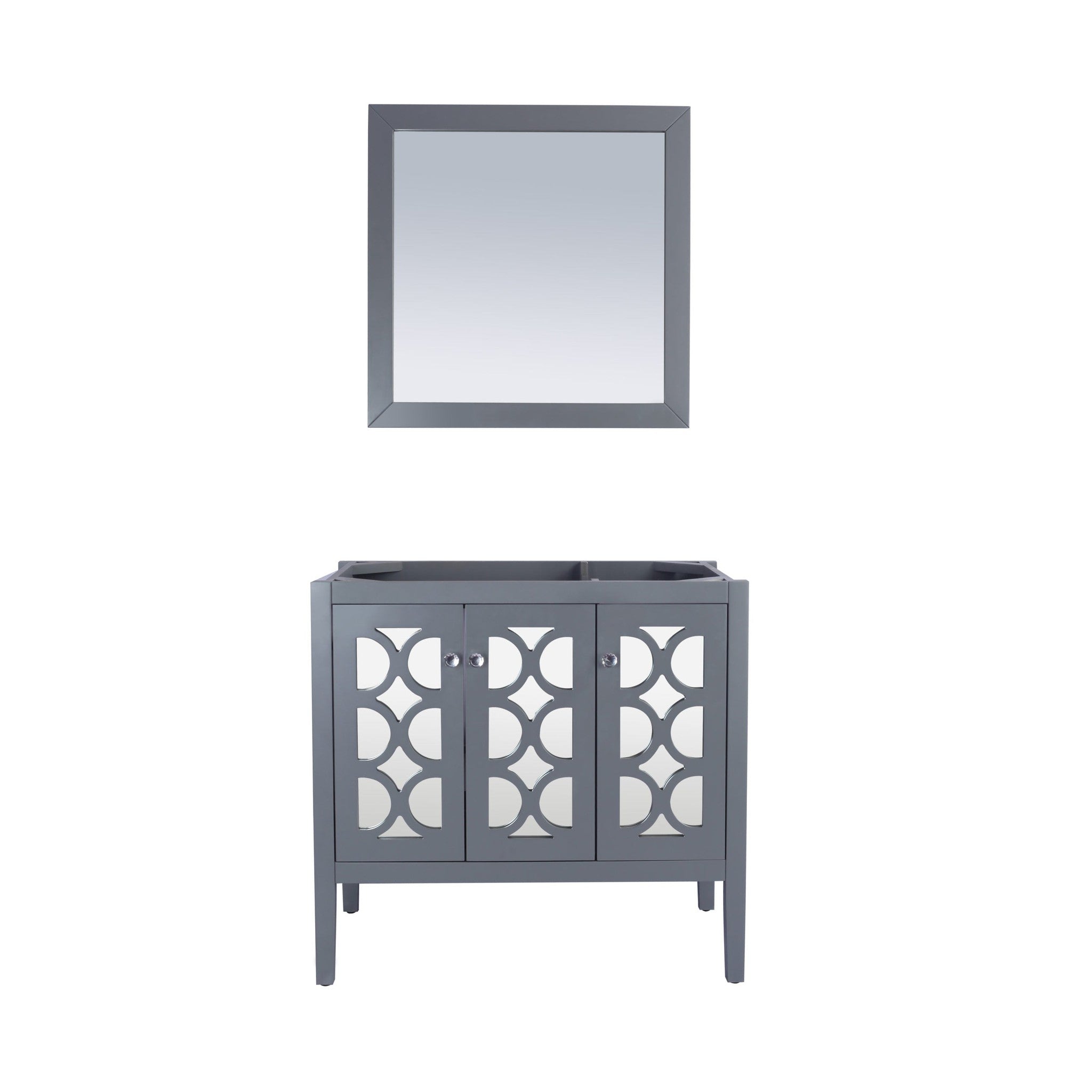 Mediterraneo 36" Grey Bathroom Vanity Cabinet