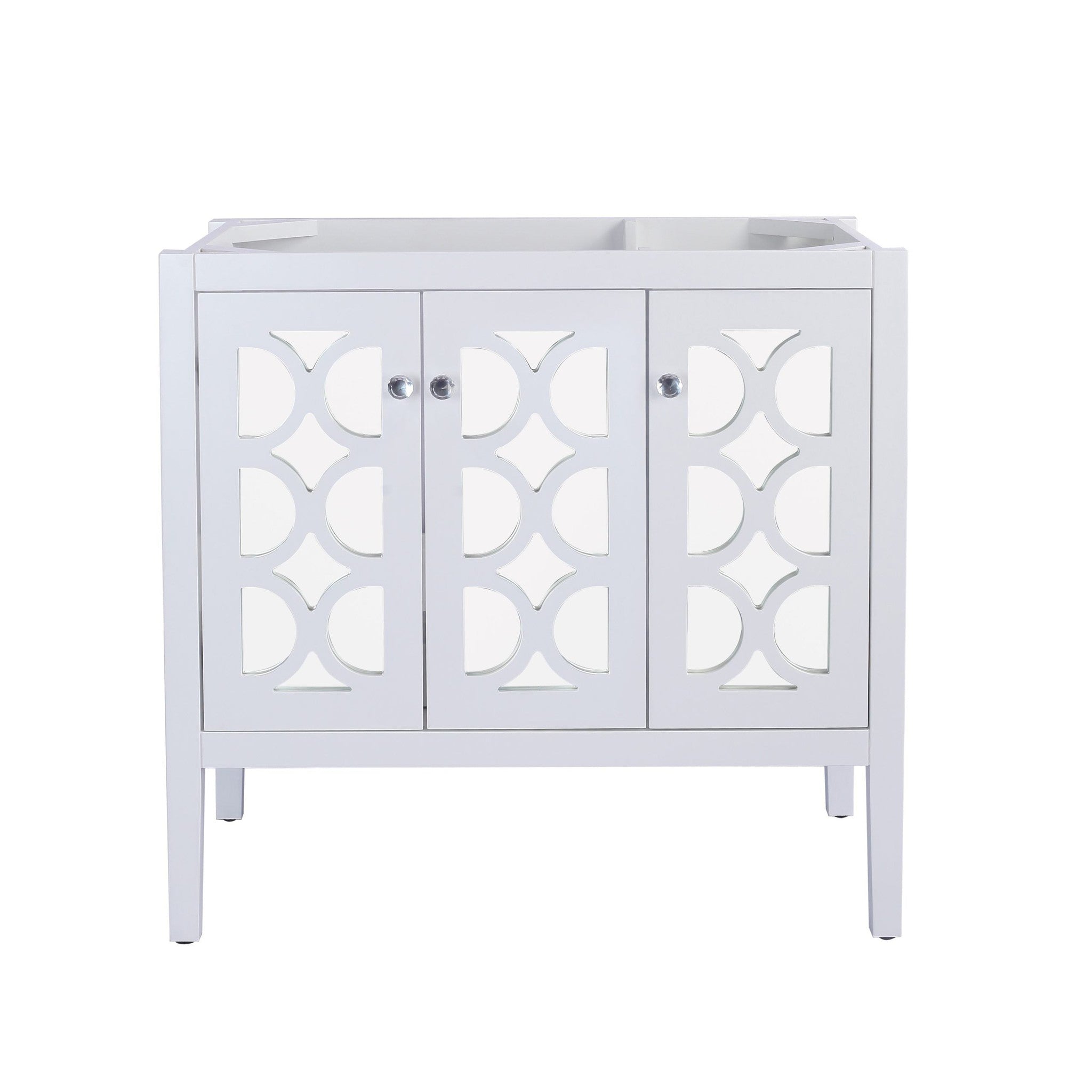 Mediterraneo 36" White Bathroom Vanity Cabinet