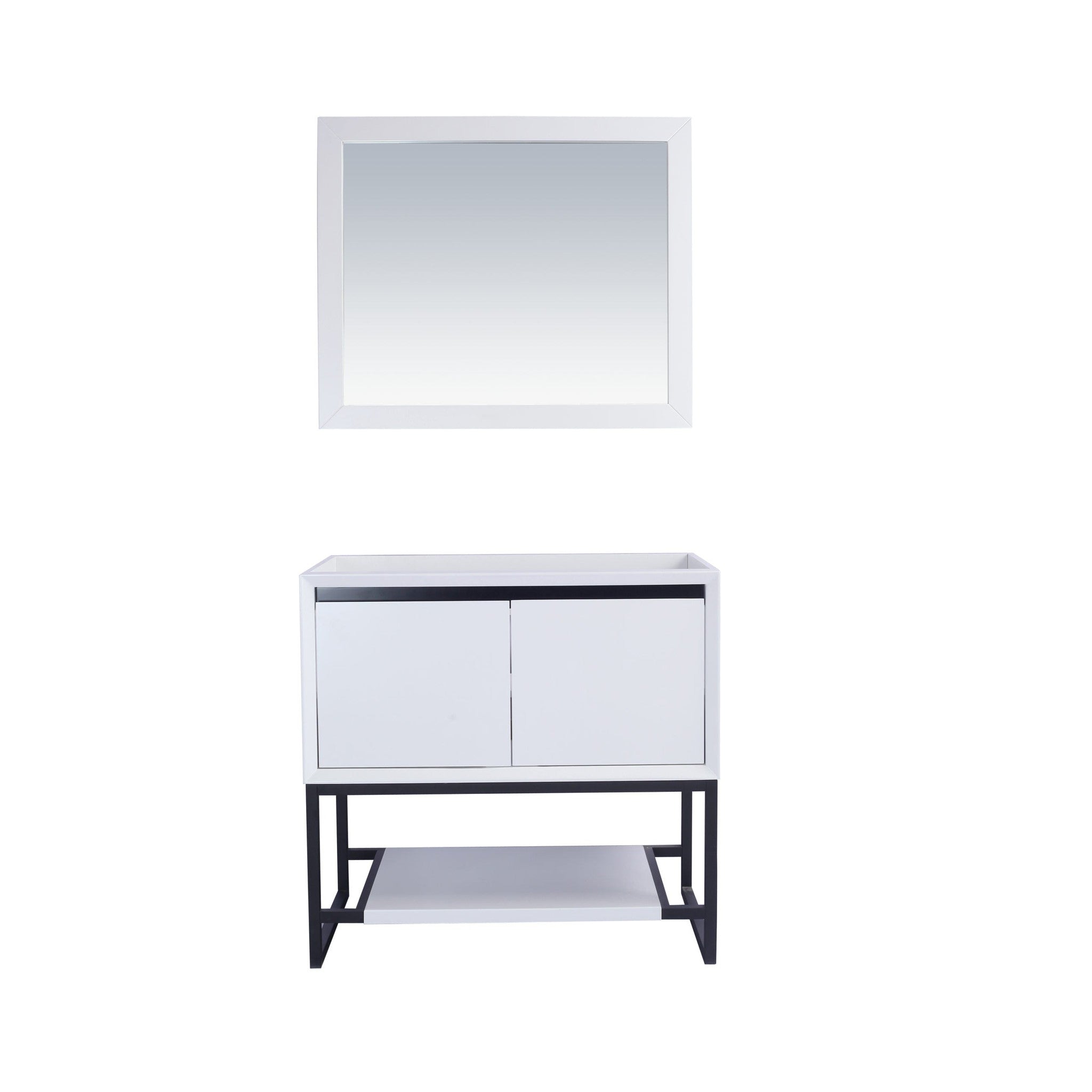 Alto 36" White Bathroom Vanity Cabinet