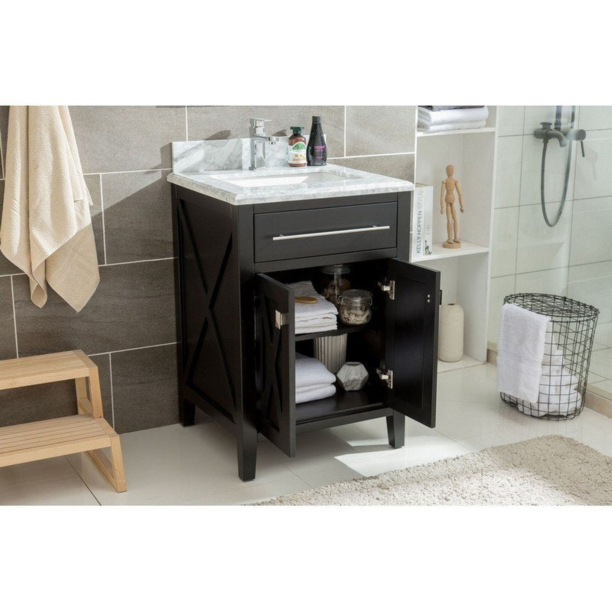 Wimbledon 24" Brown Bathroom Vanity Cabinet