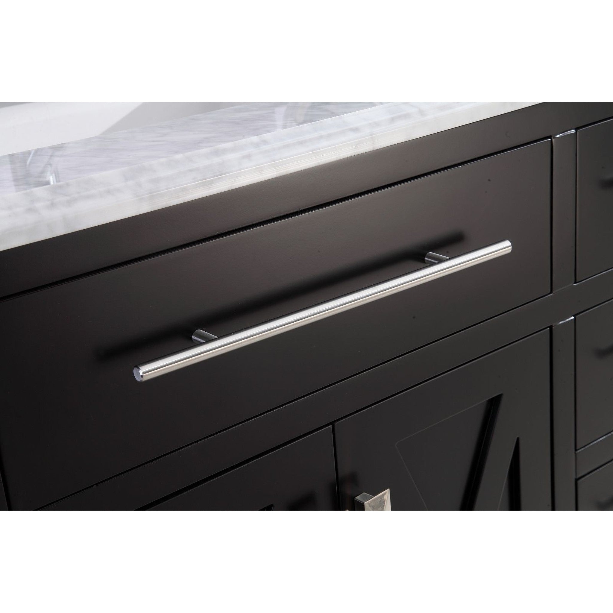 Wimbledon 60" Espresso Double Sink Bathroom Vanity Cabinet