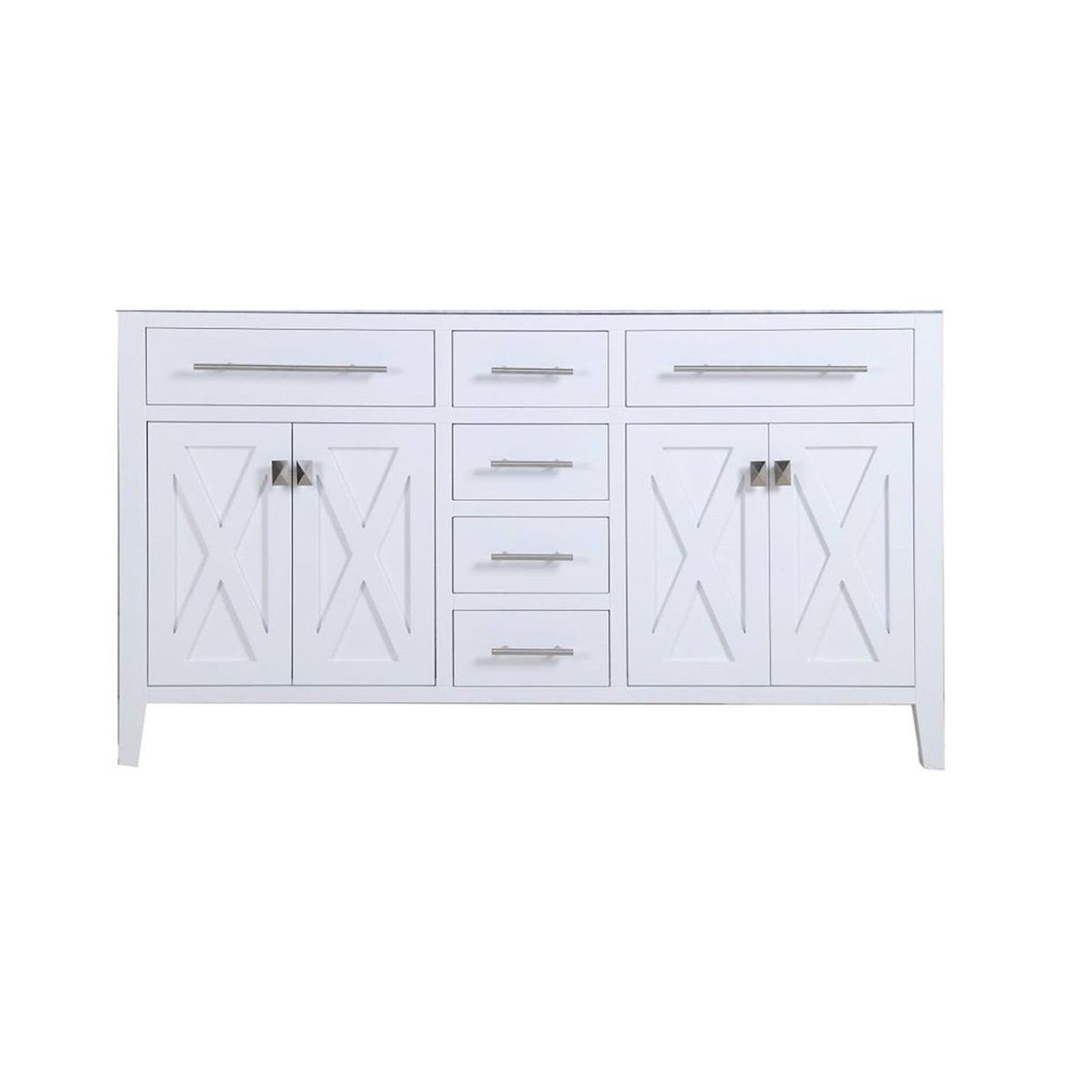 Wimbledon 60" White Double Sink Bathroom Vanity Cabinet