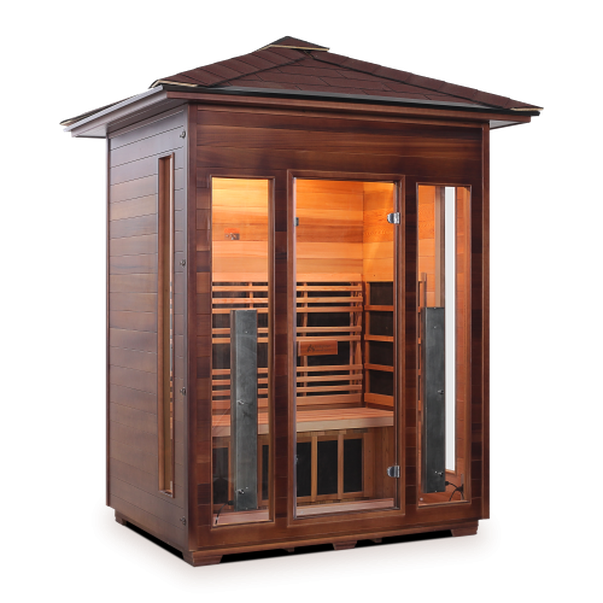 Enlighten Rustic Full Spectrum Infrared Sauna - 3 Person Sauna