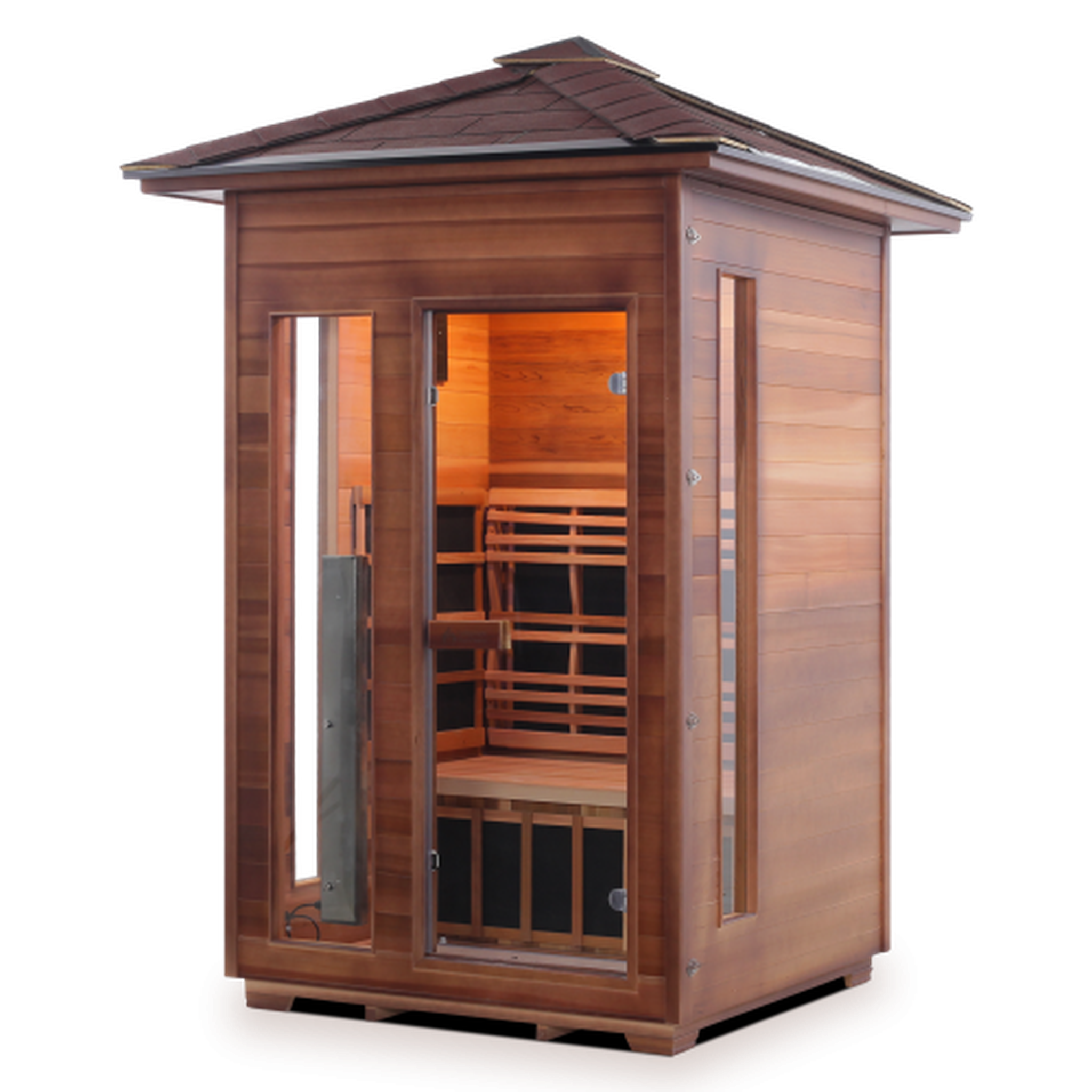 Enlighten Rustic Full Spectrum Infrared Sauna - 2 Person Sauna