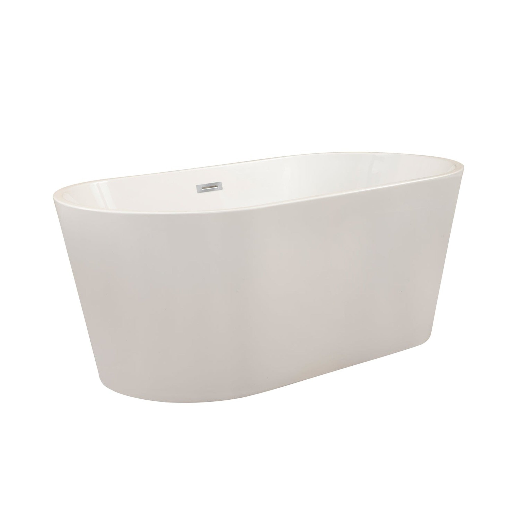 Cielo 59" x 30" Freestanding Soaking Acrylic Bathtub