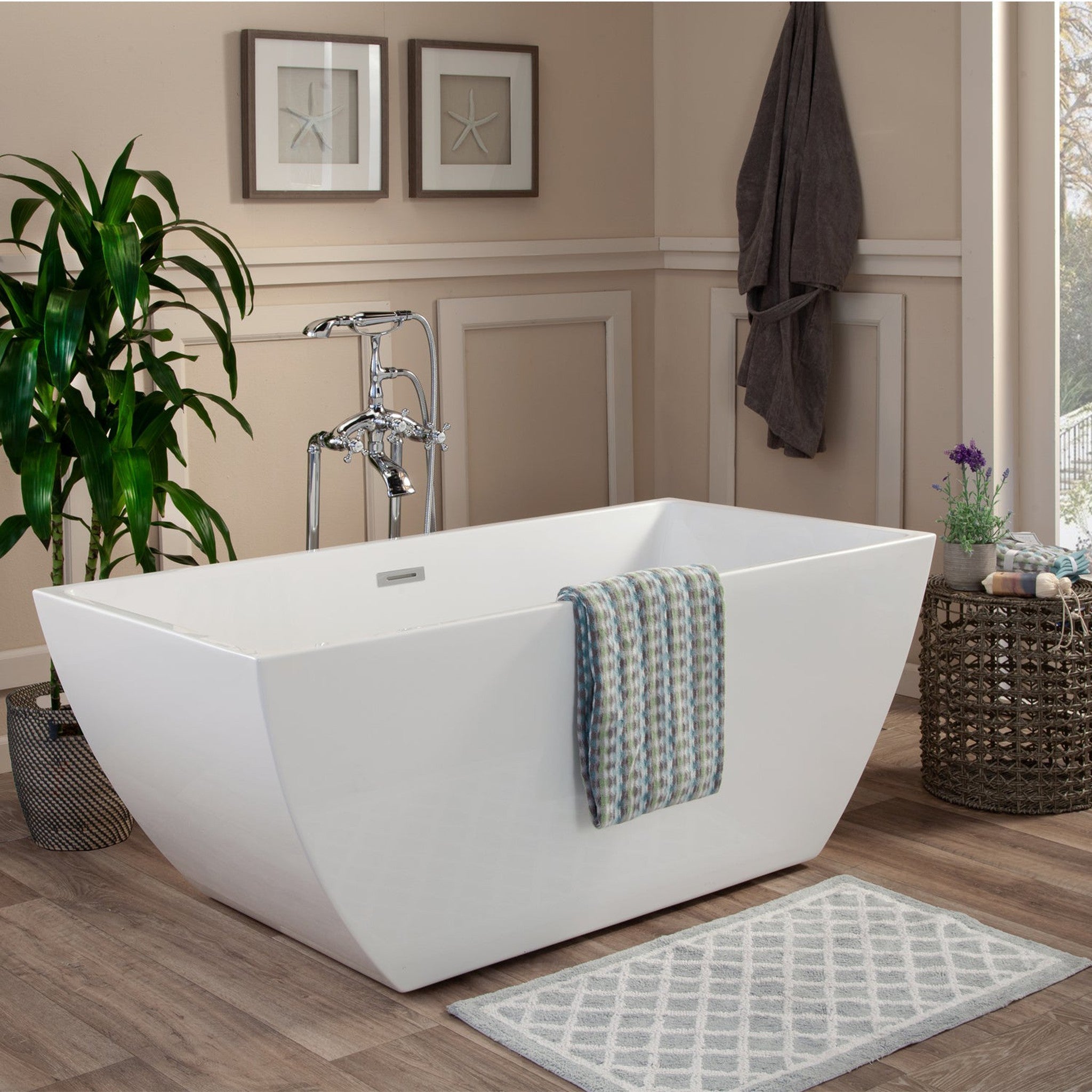 Montague 67" x 32" Freestanding Soaking Acrylic Bathtub