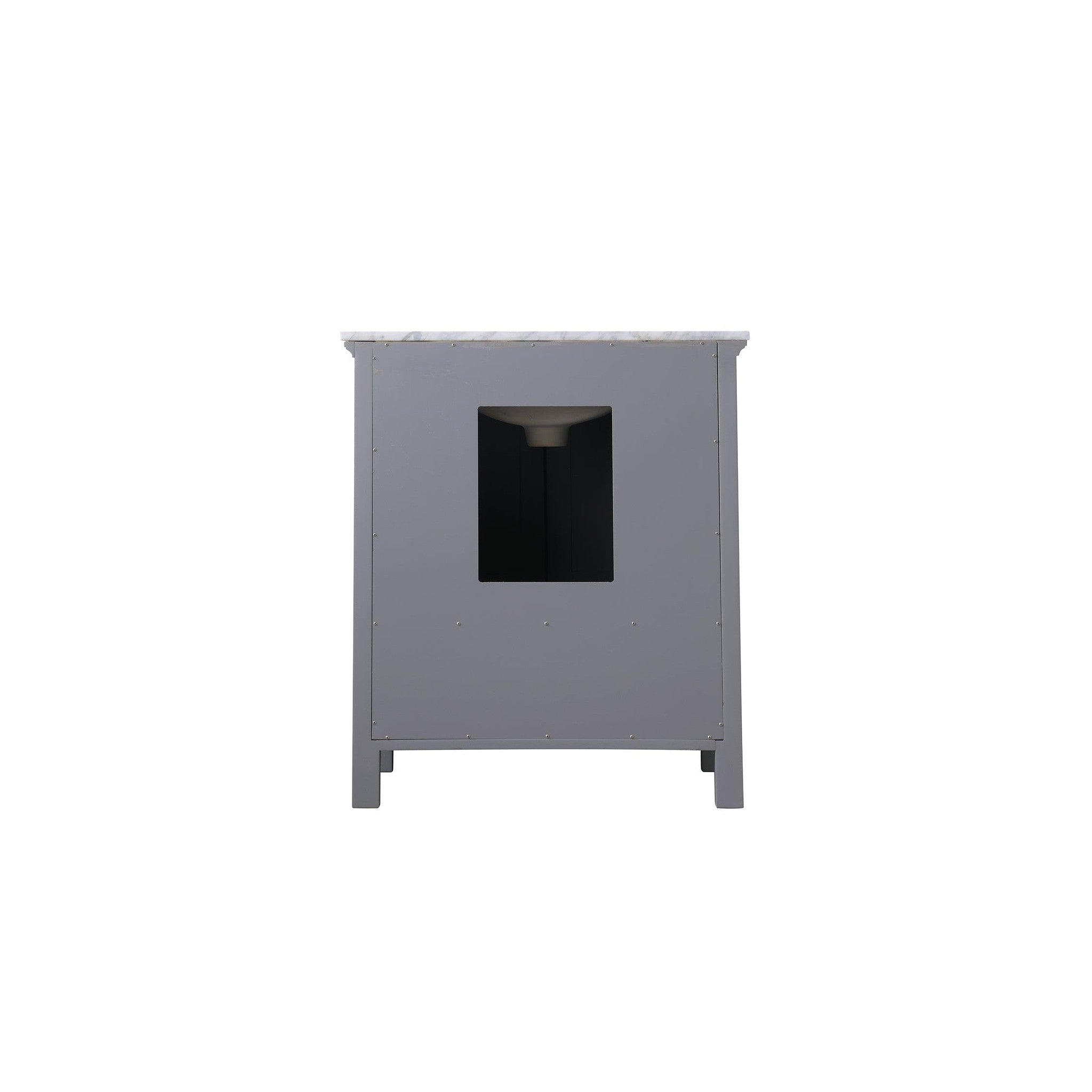 Isla 30" Single Bathroom Vanity Set in Gray and Carrara White Marble Countertop without Mirror