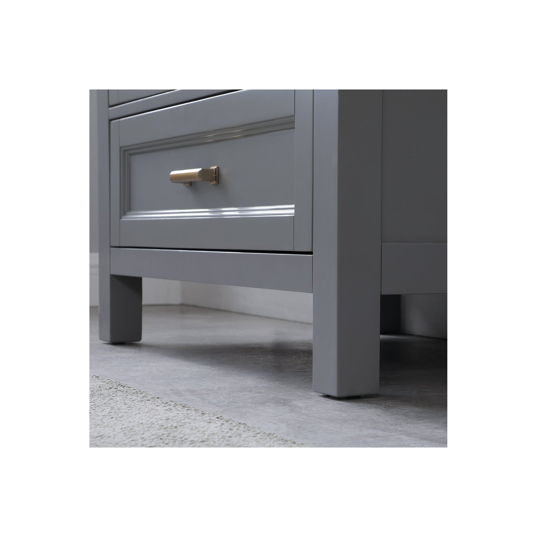 Isla 30" Single Bathroom Vanity Set in Gray and Carrara White Marble Countertop without Mirror