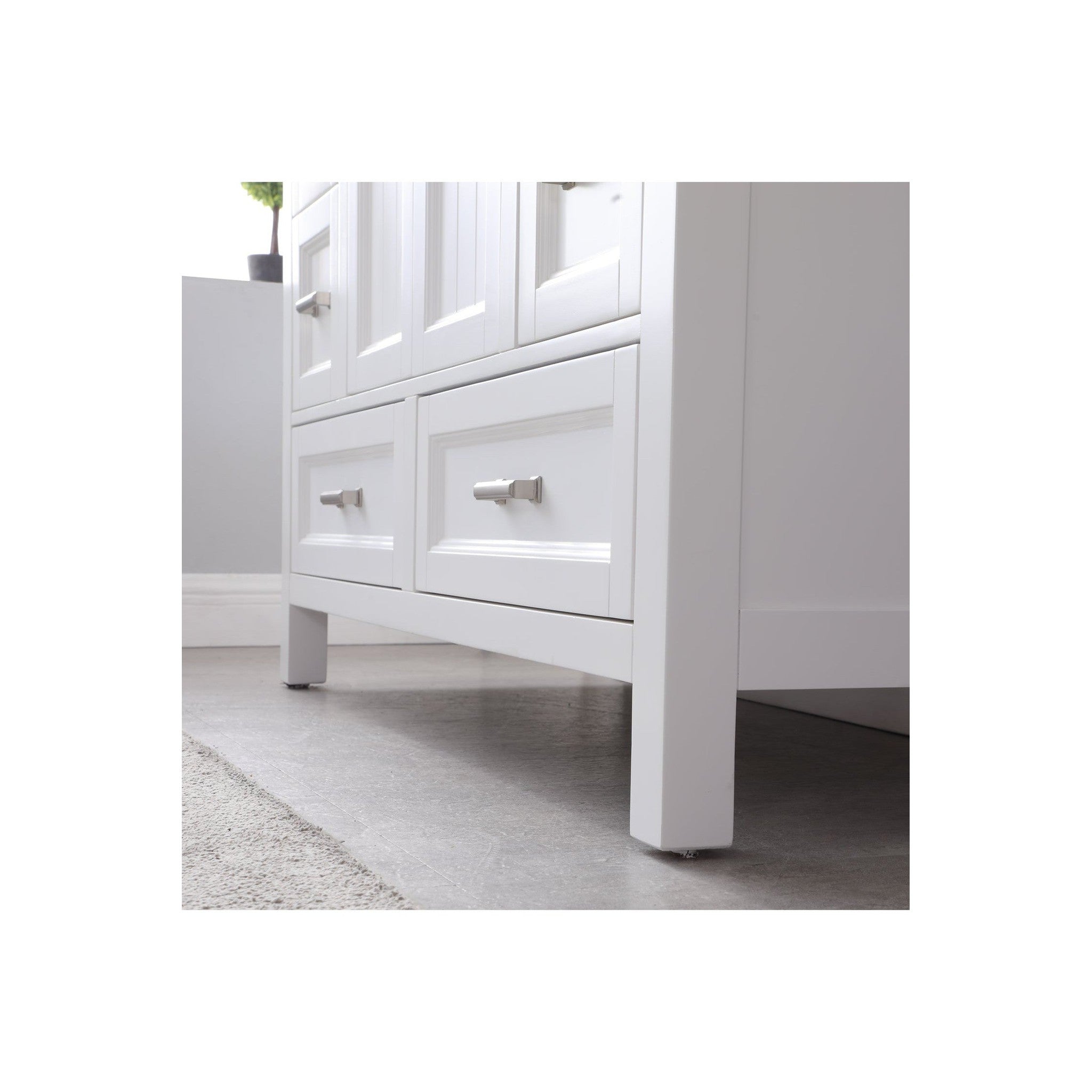 Isla 48" Single Bathroom Vanity Set in White and Carrara White Marble Countertop with Mirror