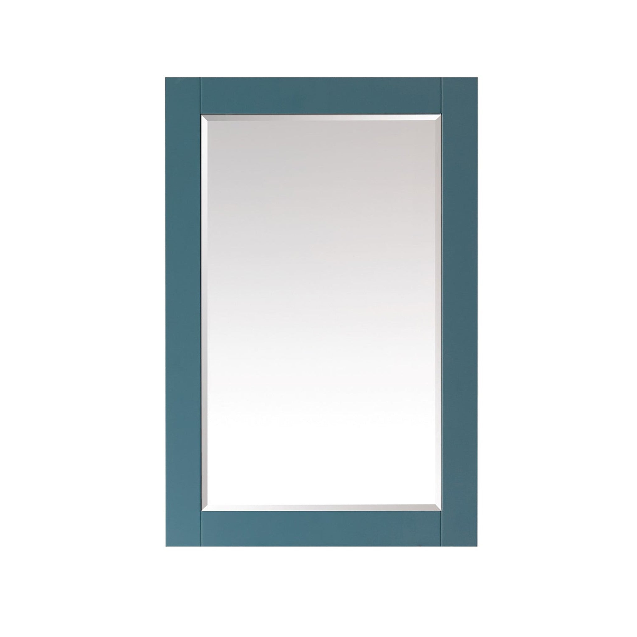 Sutton 24" Rectangular Bathroom Wood Framed Wall Mirror in Royal Green