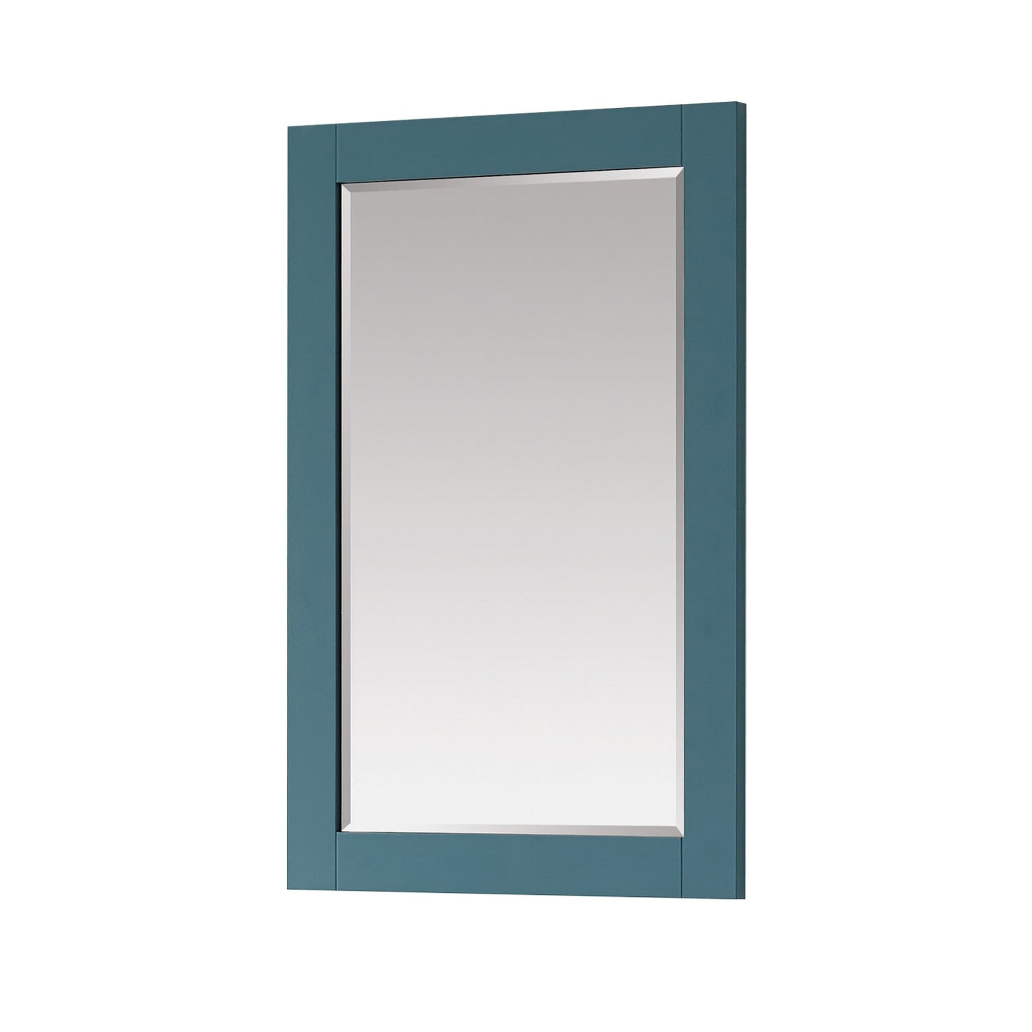 Sutton 24" Rectangular Bathroom Wood Framed Wall Mirror in Royal Green