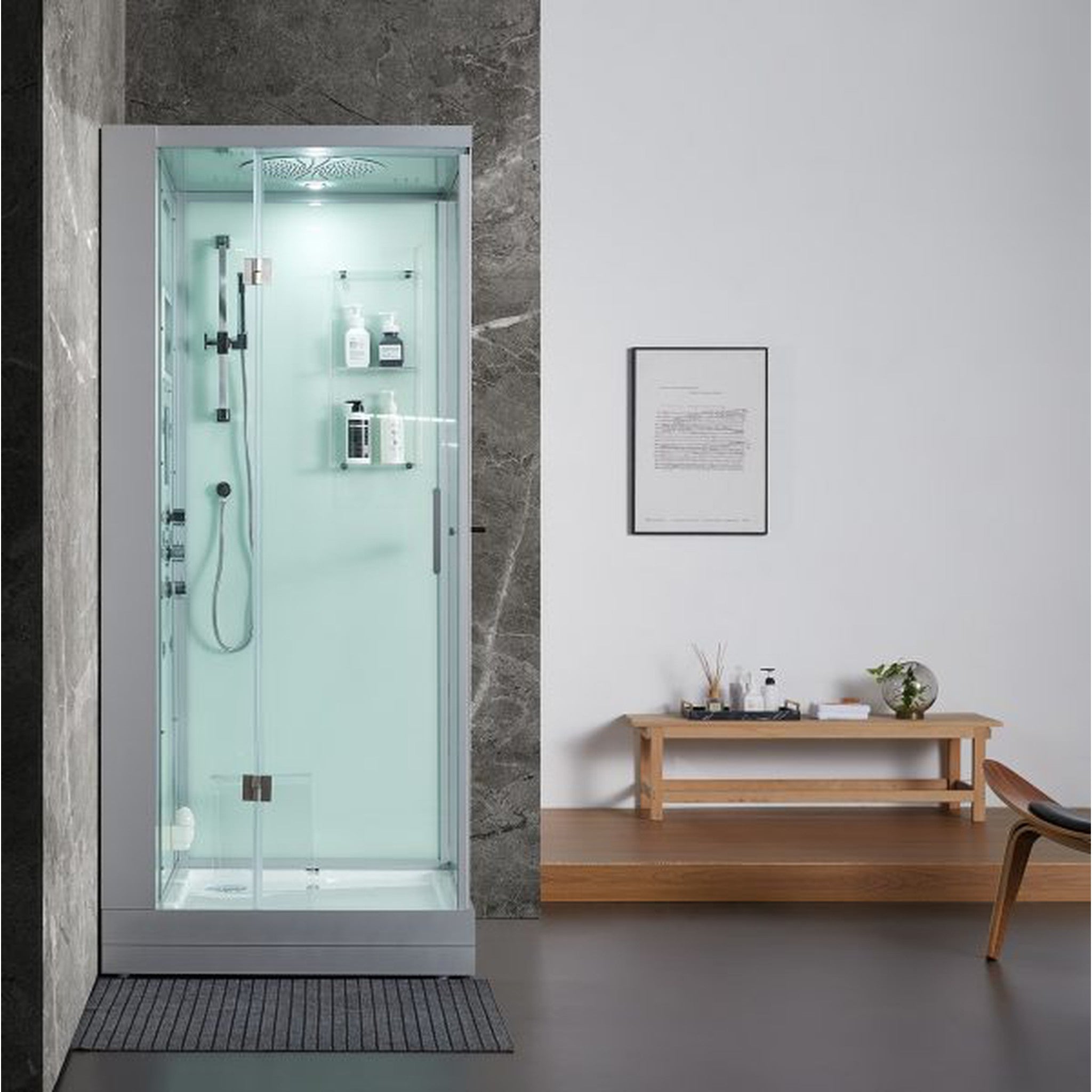 Platinum Arezzo Steam Shower - White