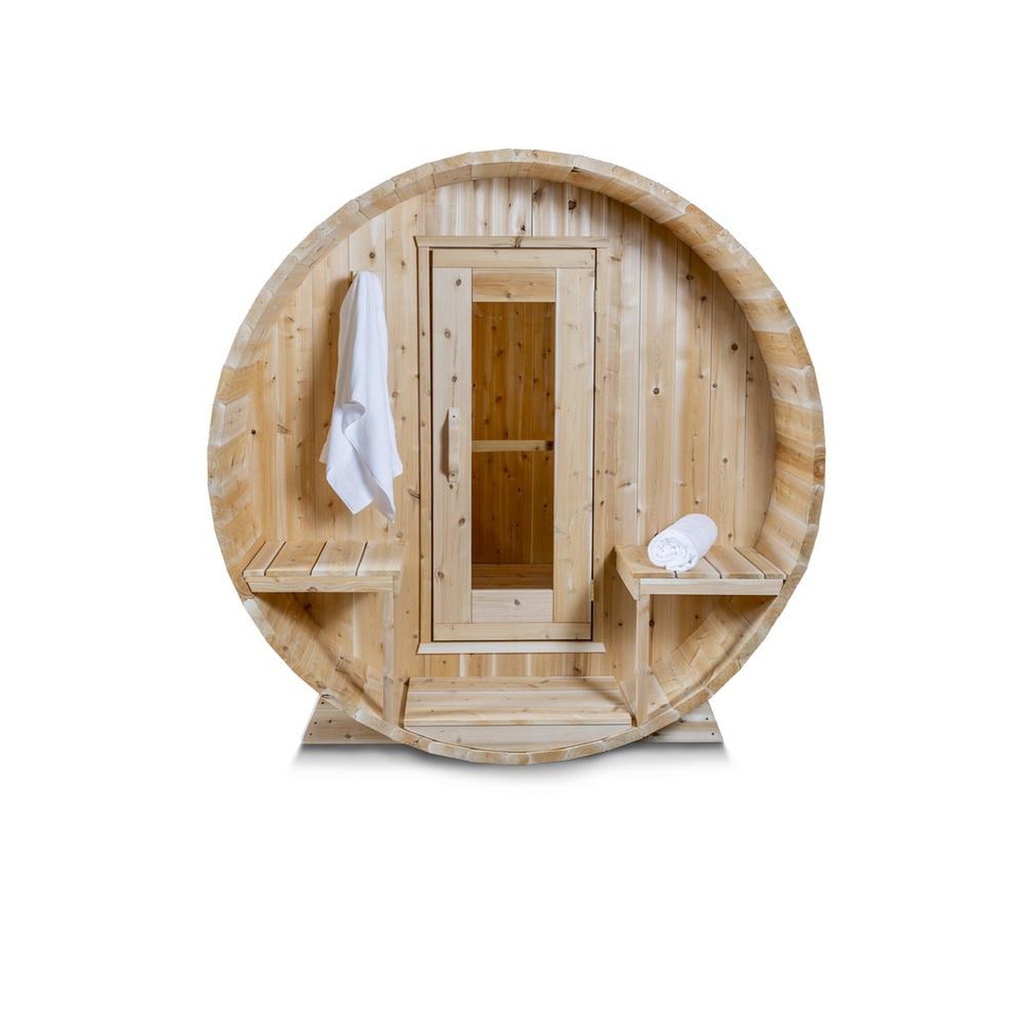 Dundalk Leisurecraft Canadian Timber 4 Person Serenity Barrel Sauna | CTC2245W