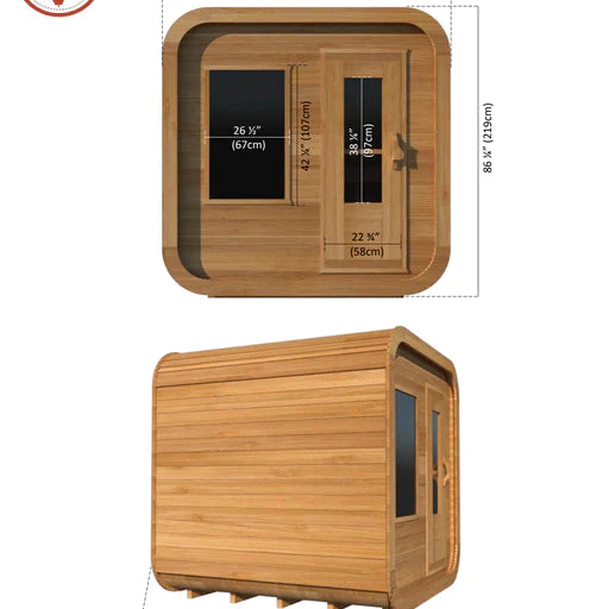 Dundalk Leisurecraft Canadian Timber 2-4 Person Luna Sauna | CTC22LU