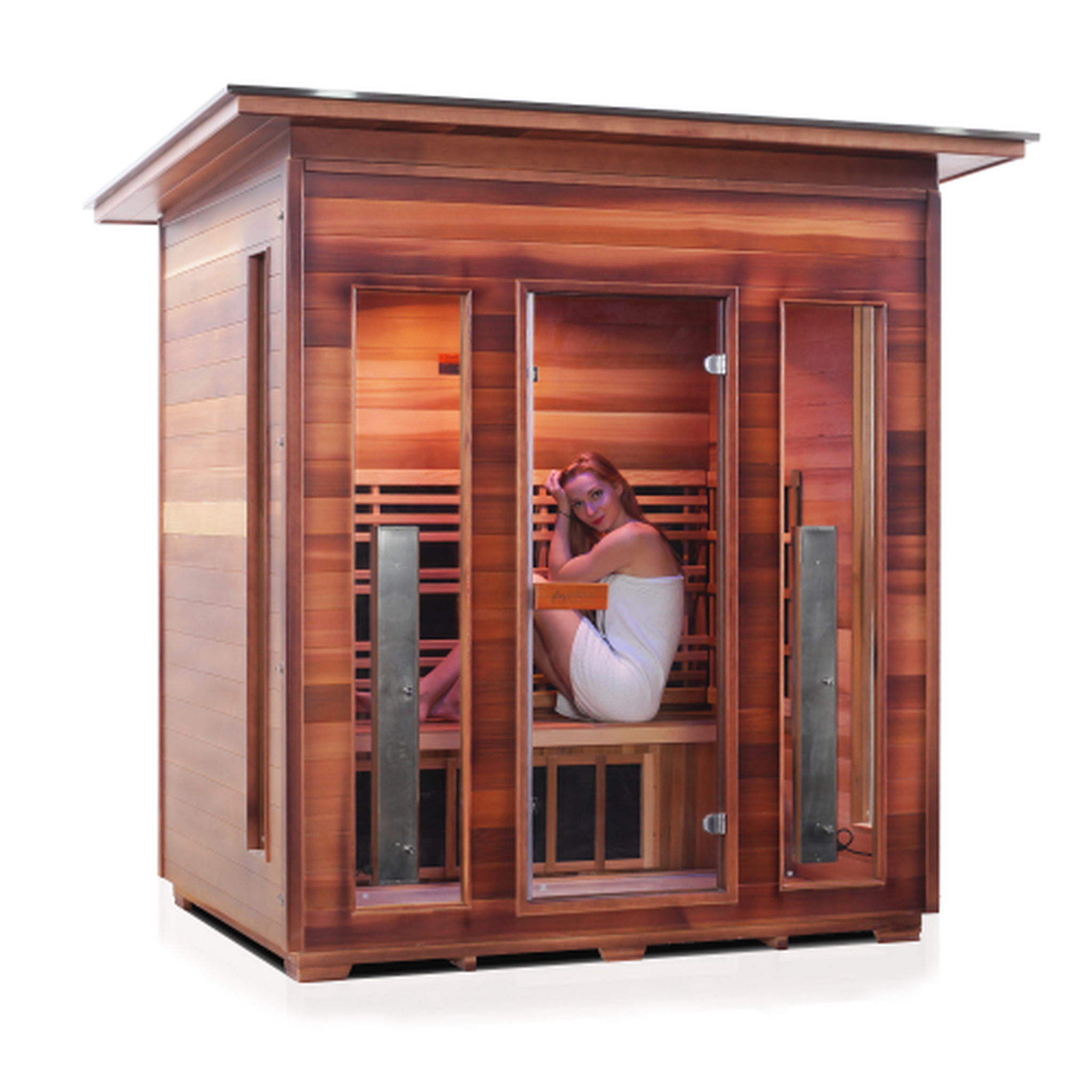 Enlighten Full Spectrum RUSTIC Infrared Sauna - 4 Person Sauna