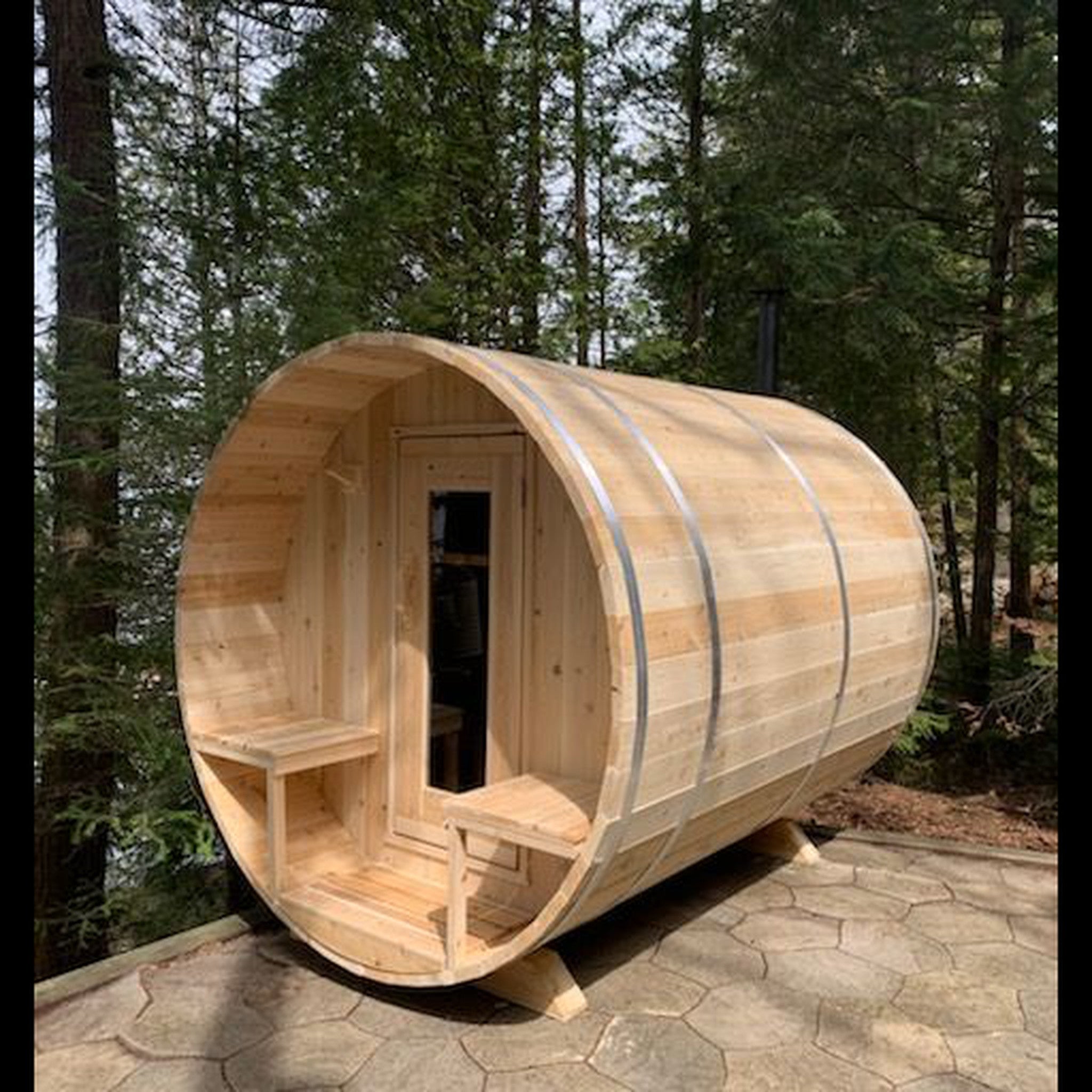 Dundalk Leisurecraft Canadian Timber 4 Person Serenity Barrel Sauna | CTC2245W