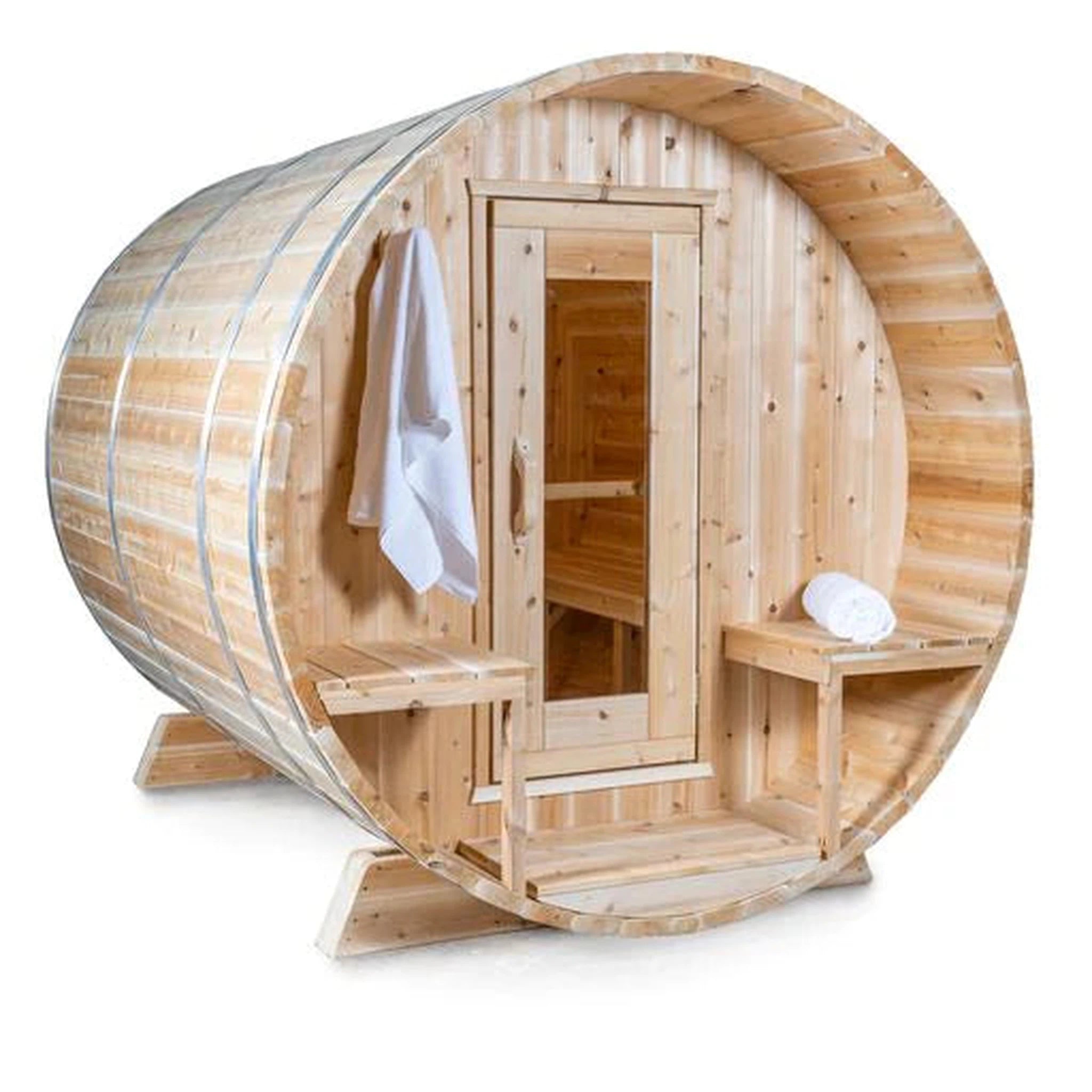 Dundalk Leisurecraft Canadian Timber 4 Person Serenity Barrel Sauna | CTC2245W