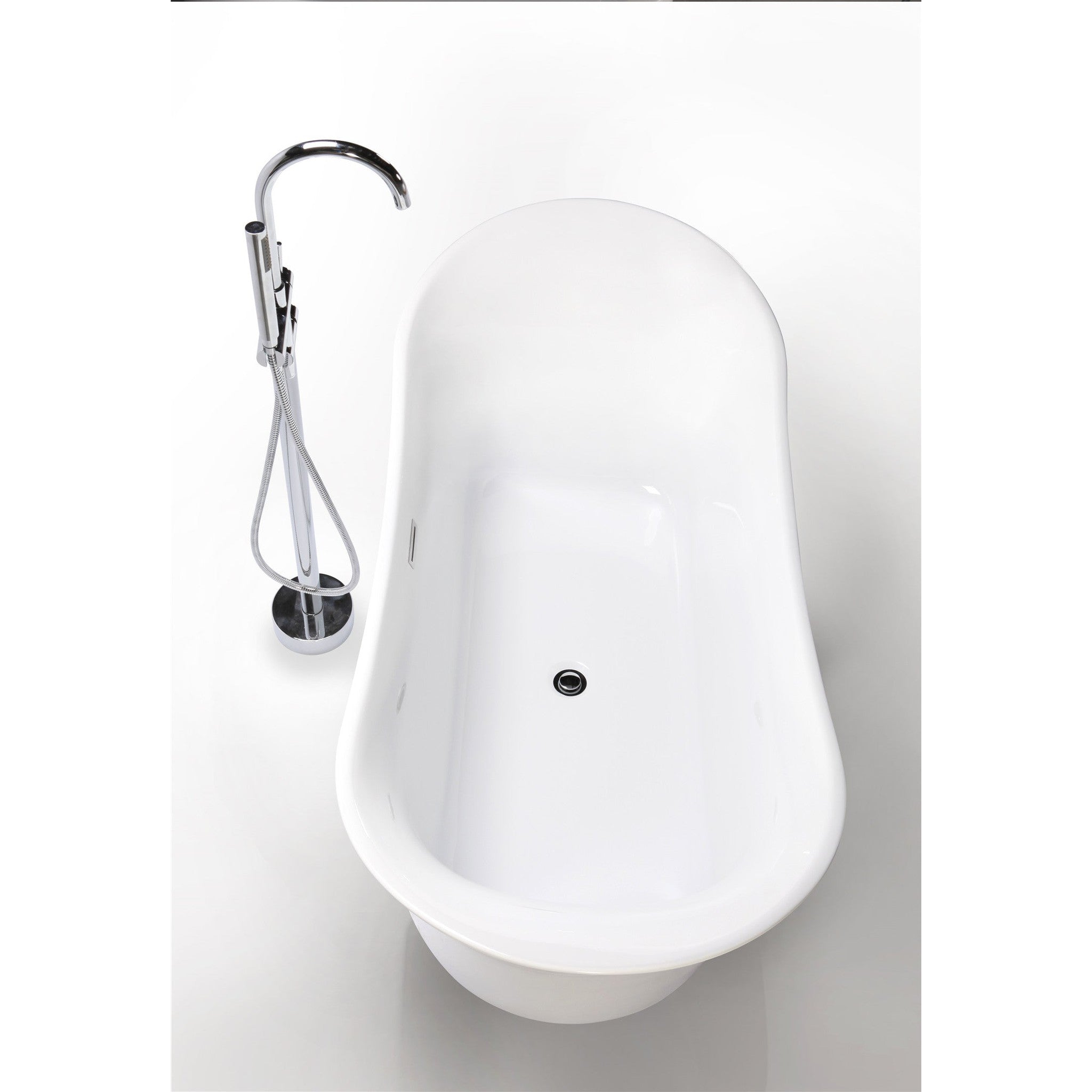 Legion Furniture 67" White Acrylic Tub - No Faucet