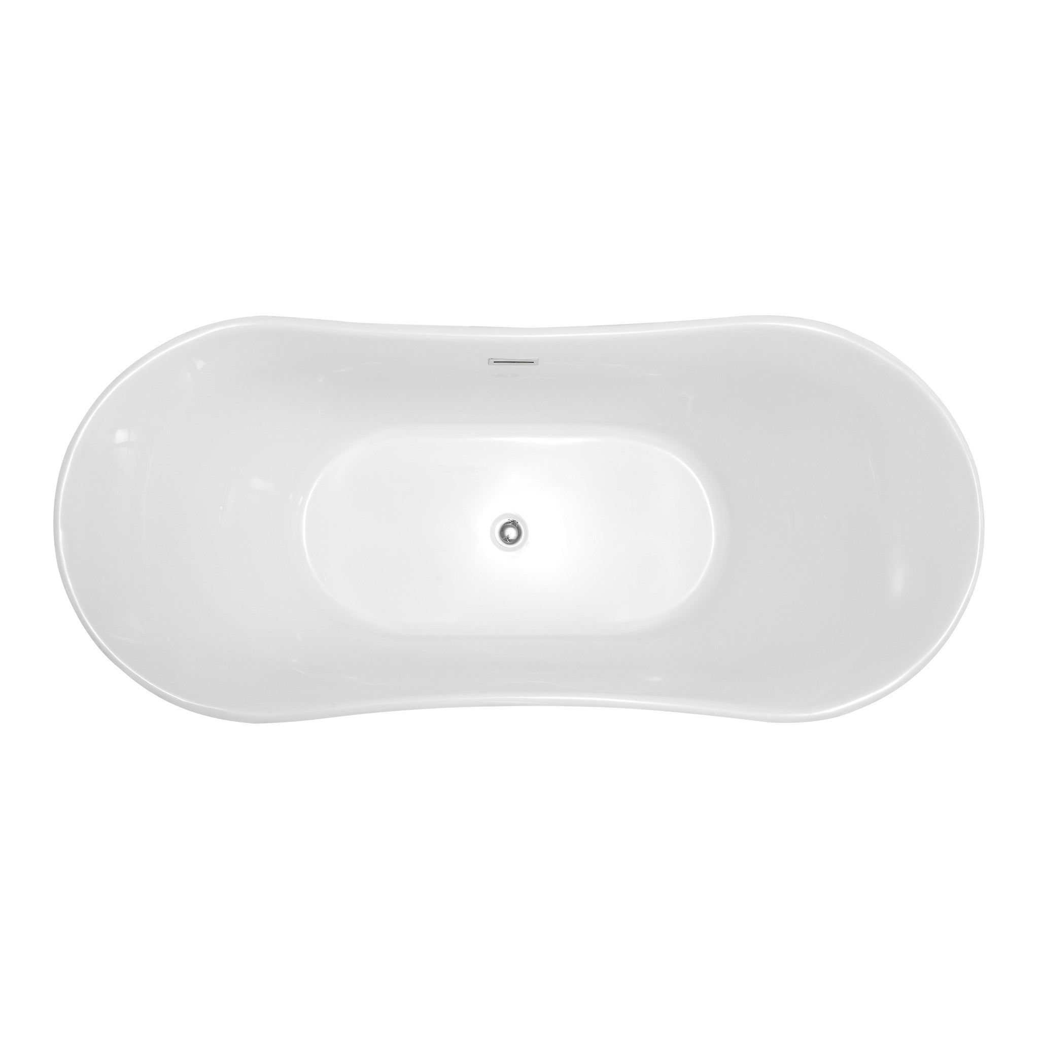 Legion Furniture 67" White Acrylic Tub - No Faucet