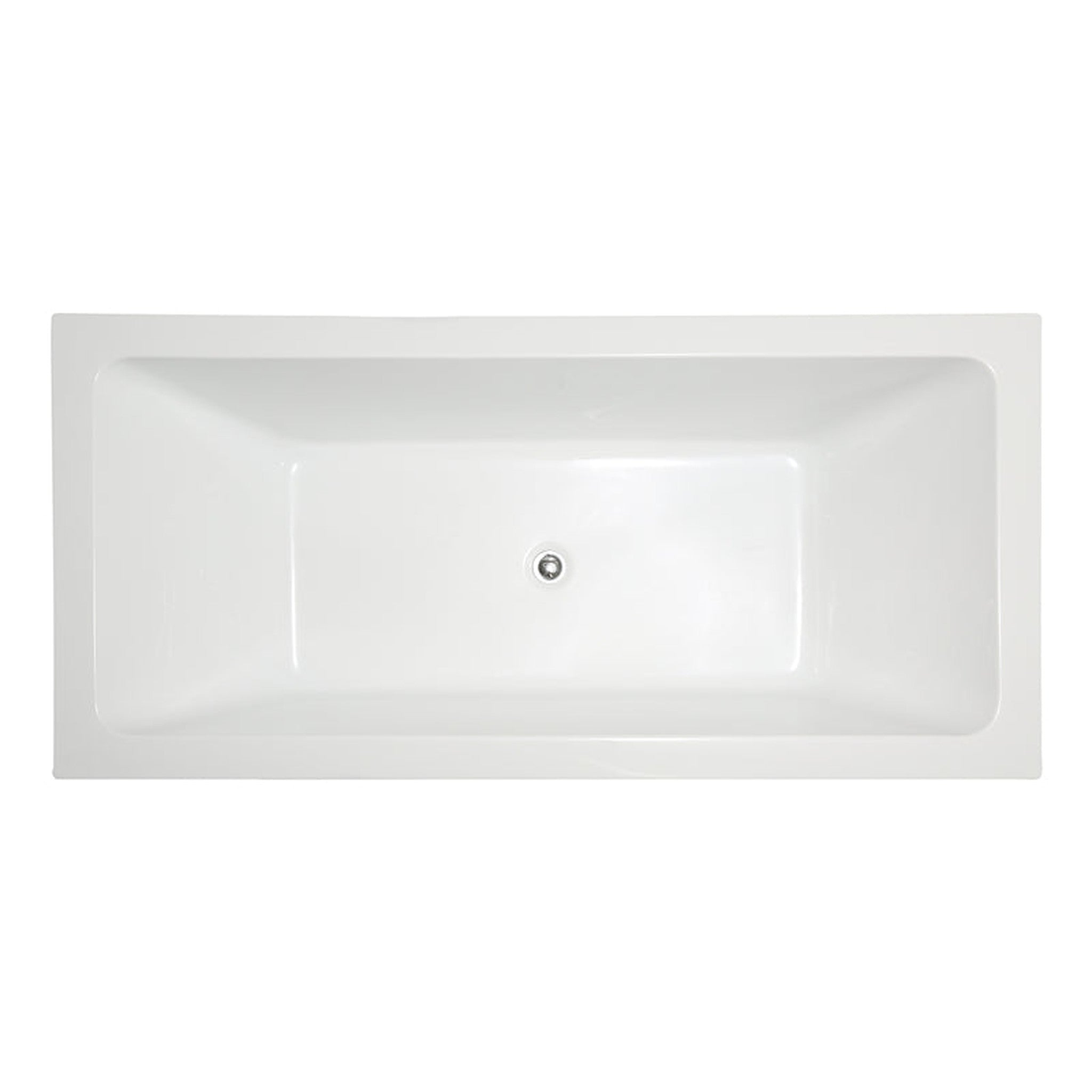 Legion Furniture 67" White Acrylic Tub - No Faucet