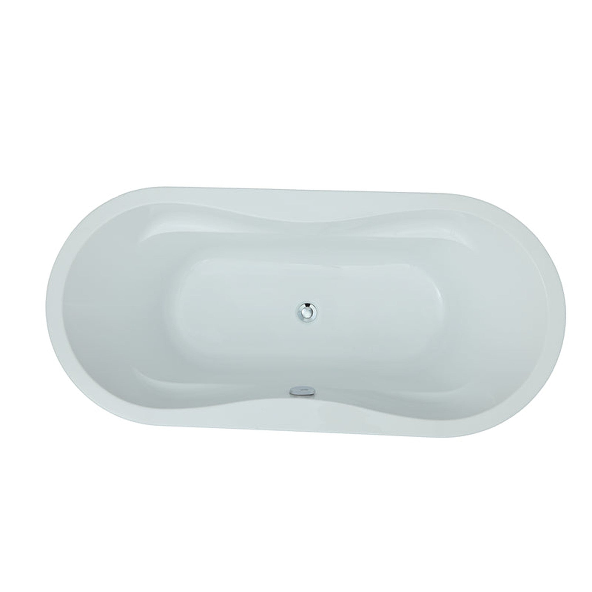 Legion Furniture 66" White Acrylic Tub - No Faucet