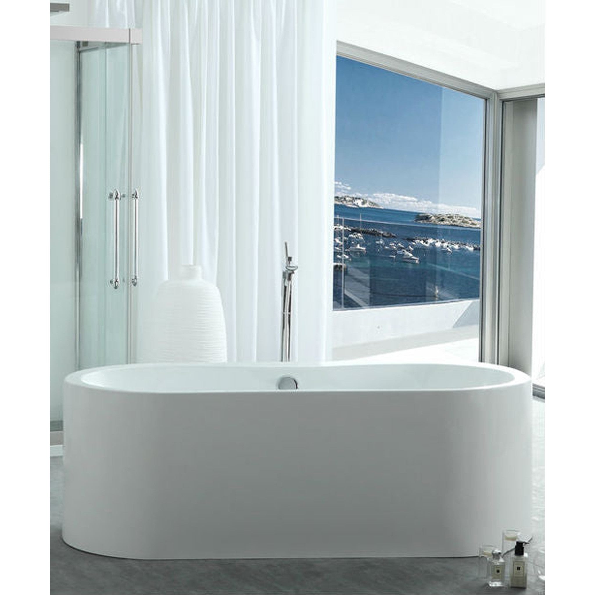 Legion Furniture 66" White Acrylic Tub - No Faucet