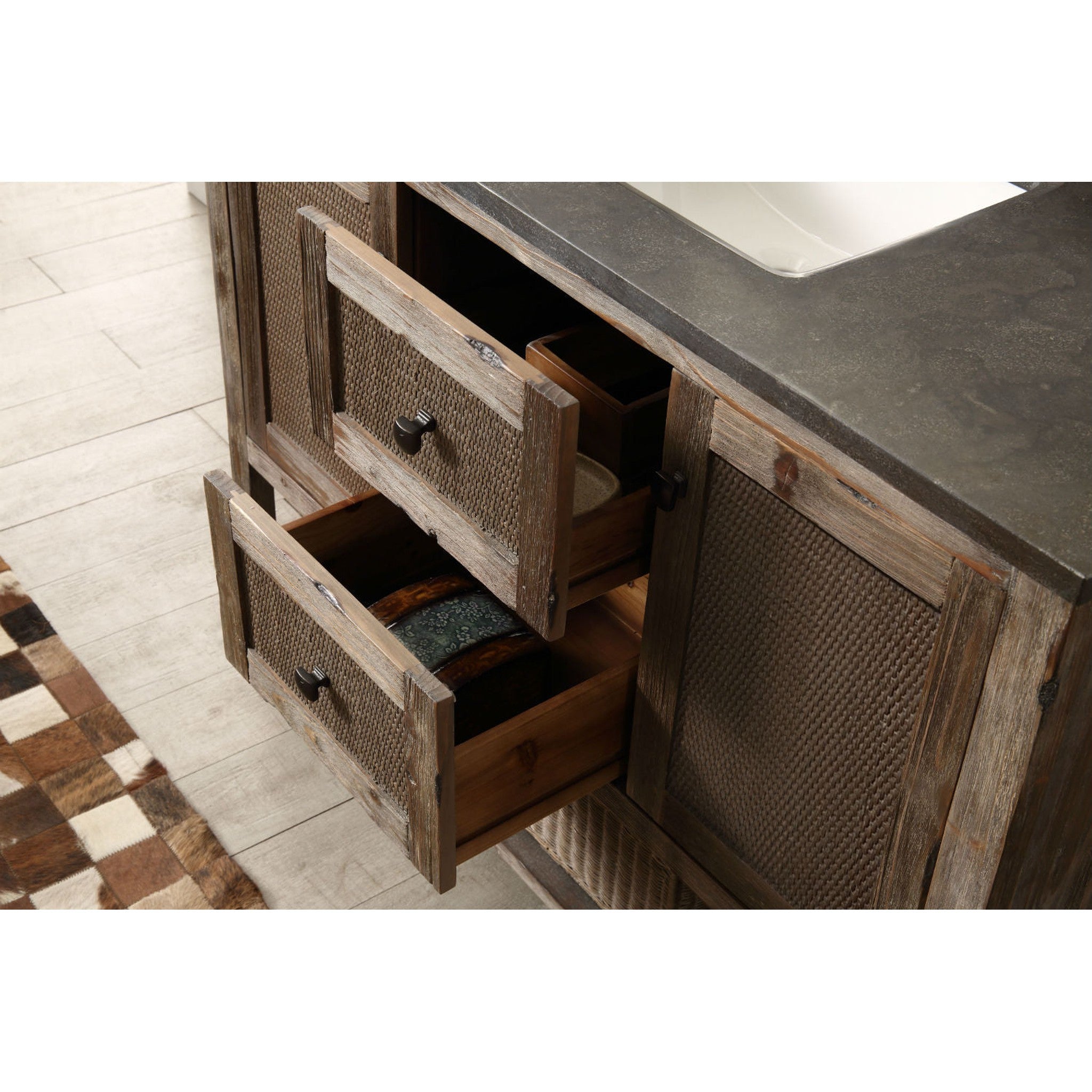 Legion Furniture 48" Solid Wood Sink Vanity With Moon Stone Top