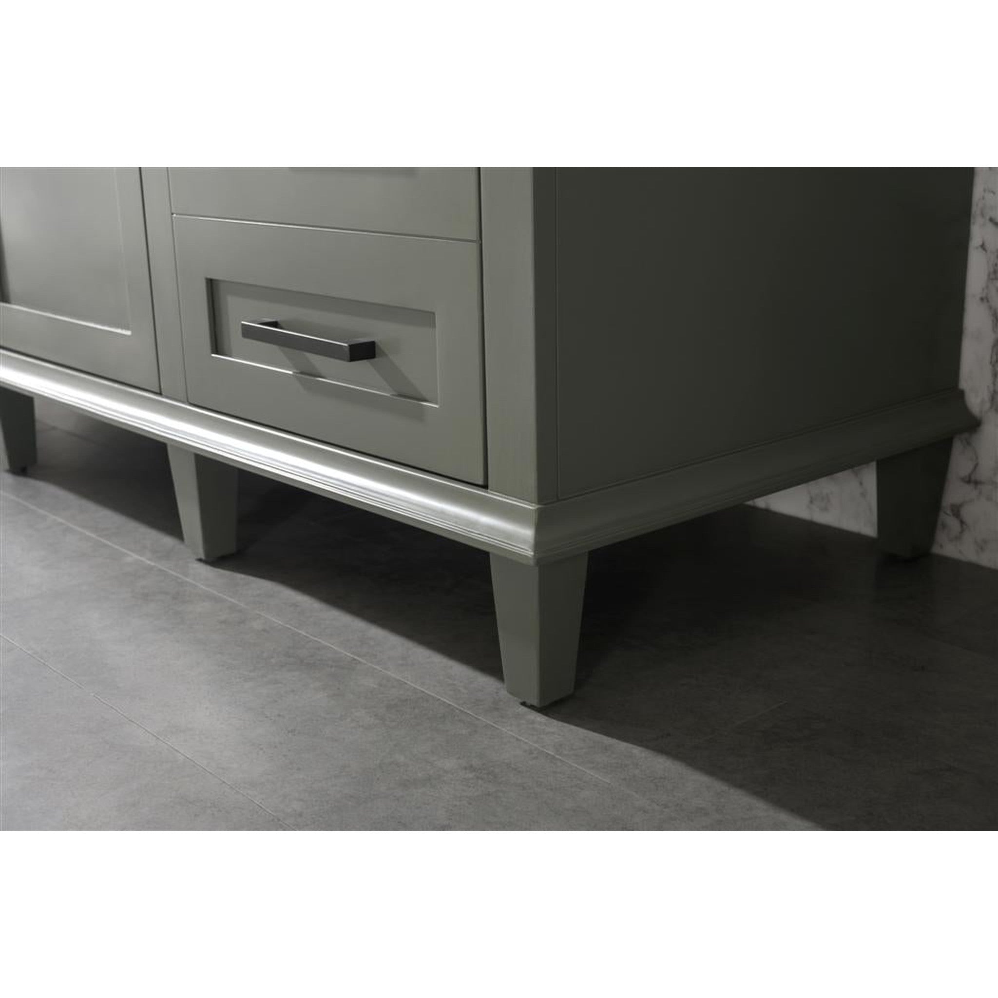 Legion Furniture 60" Pewter Green Finish Single Sink Vanity Cabinet With Blue Lime Stone Top