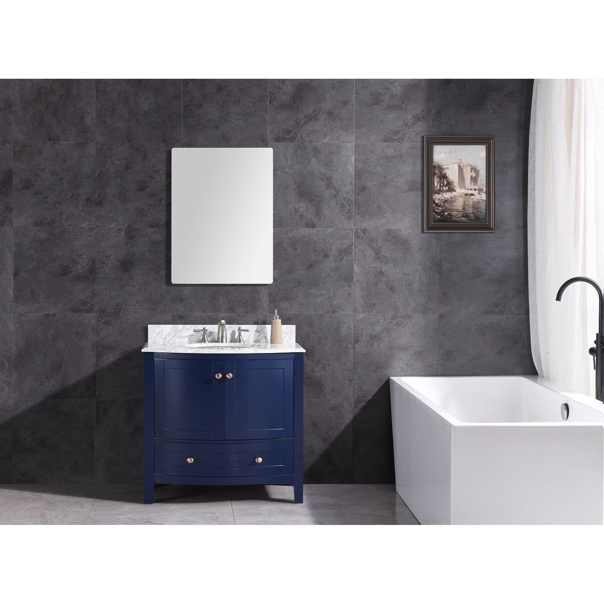 Legion Furniture 36" Blue Bathroom Vanity-Pvc