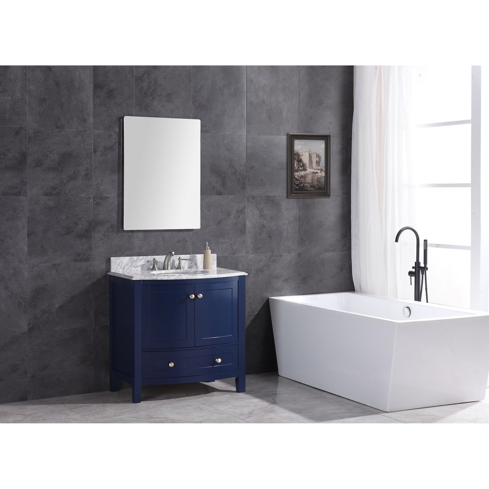 Legion Furniture 36" Blue Bathroom Vanity-Pvc