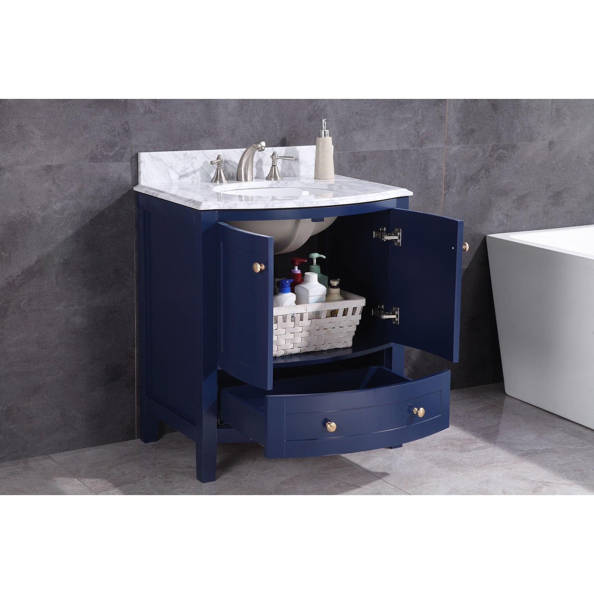 Legion Furniture 36" Blue Bathroom Vanity-Pvc