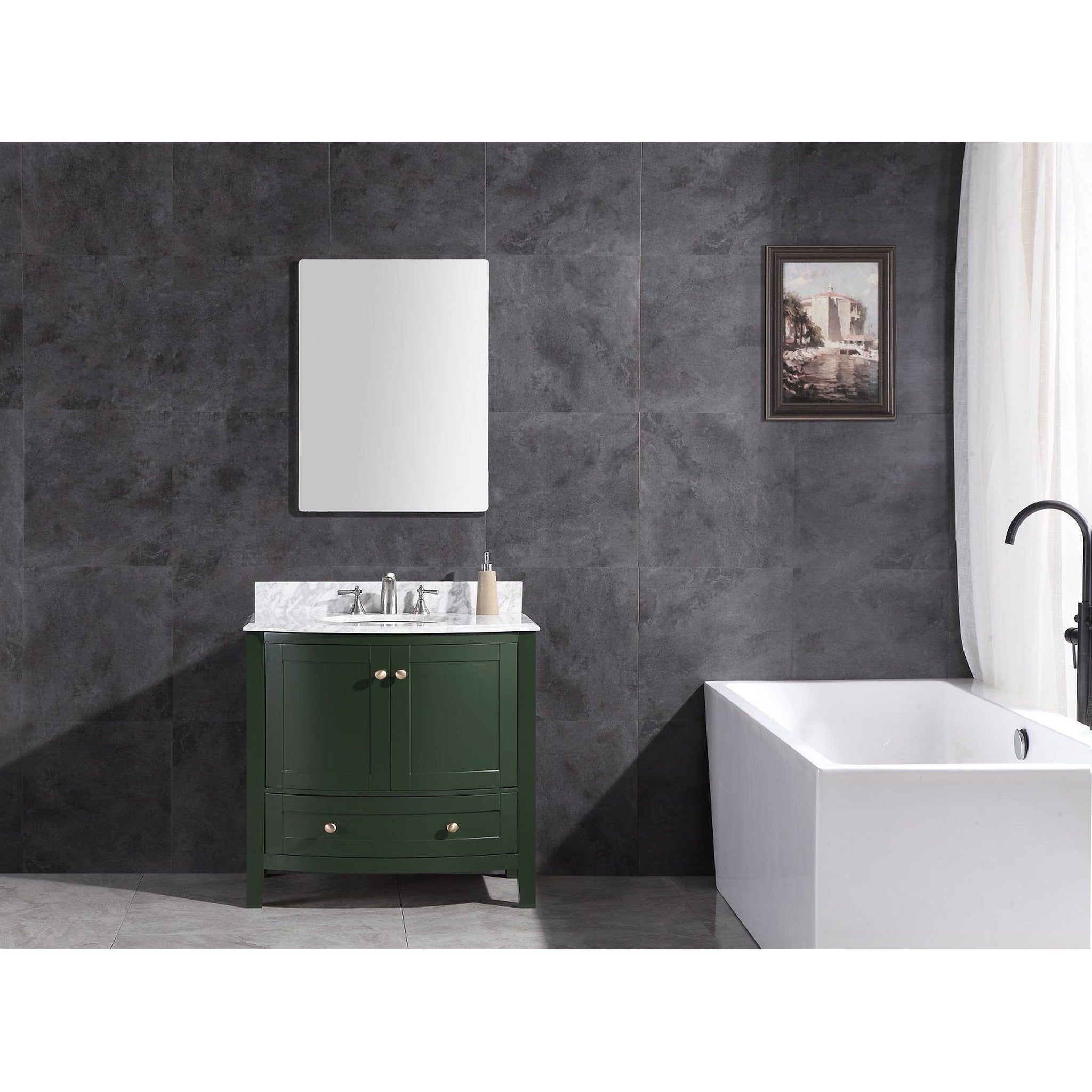 Legion Furniture 36" Vogue Green Bathroom Vanity - Pvc