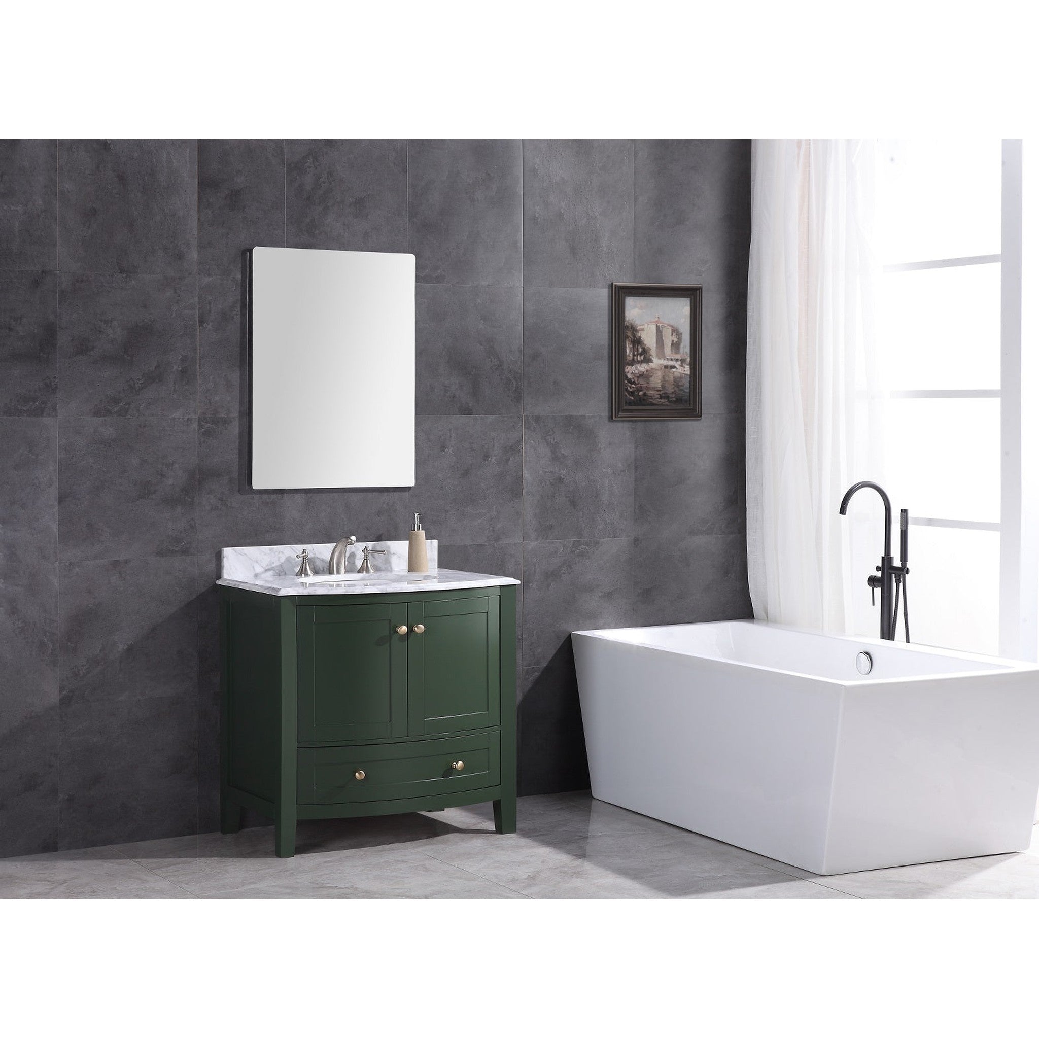 Legion Furniture 36" Vogue Green Bathroom Vanity - Pvc