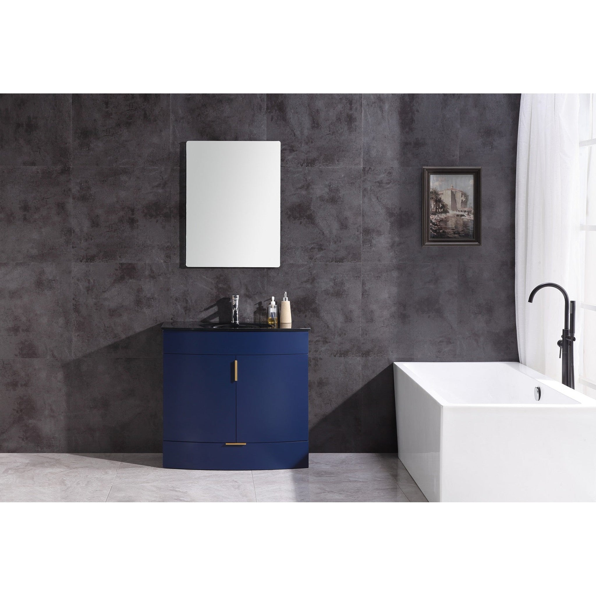 Legion Furniture 36" Blue Bathroom Vanity - Pvc