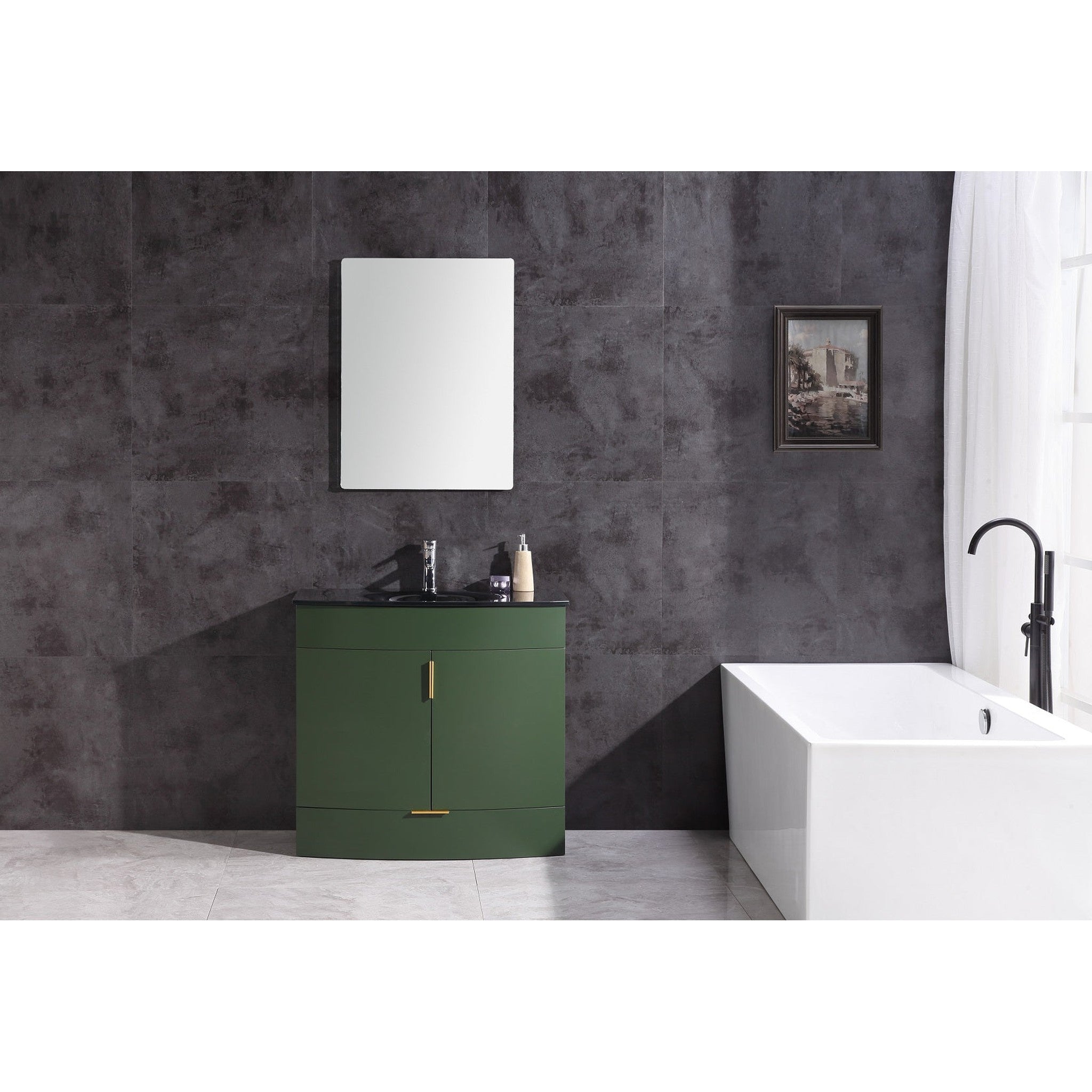 Legion Furniture 36" Vogue Green Bathroom Vanity - Pvc