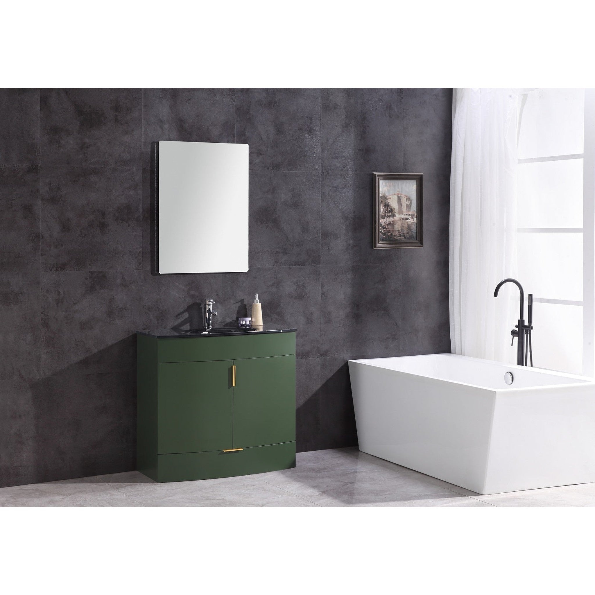 Legion Furniture 36" Vogue Green Bathroom Vanity - Pvc