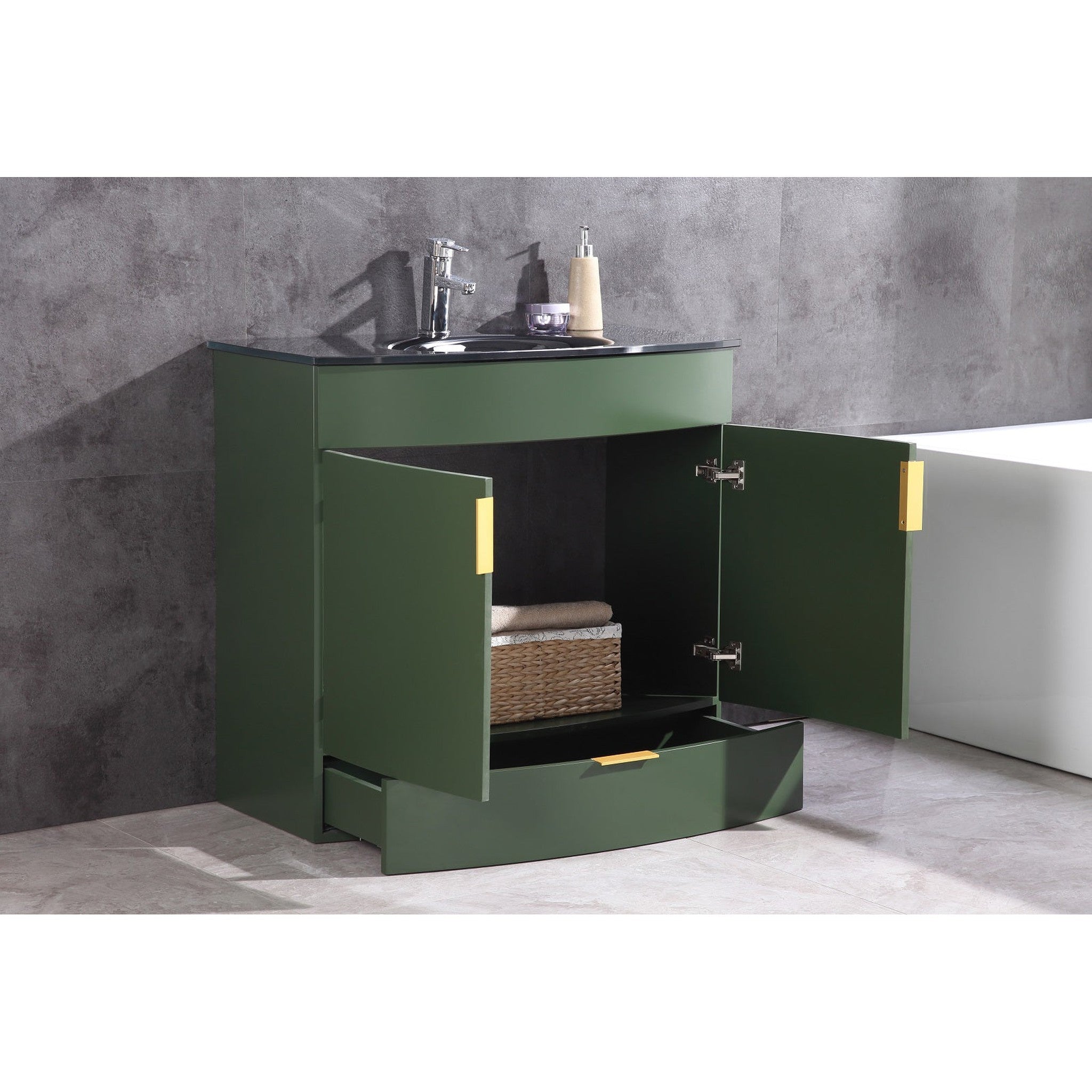 Legion Furniture 36" Vogue Green Bathroom Vanity - Pvc