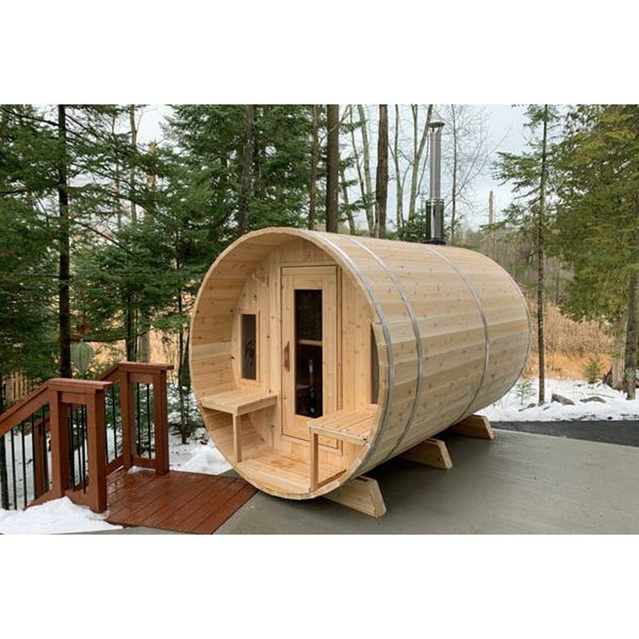 Dundalk CT Tranquility 6 Person Barrel Sauna | CTC 2345W