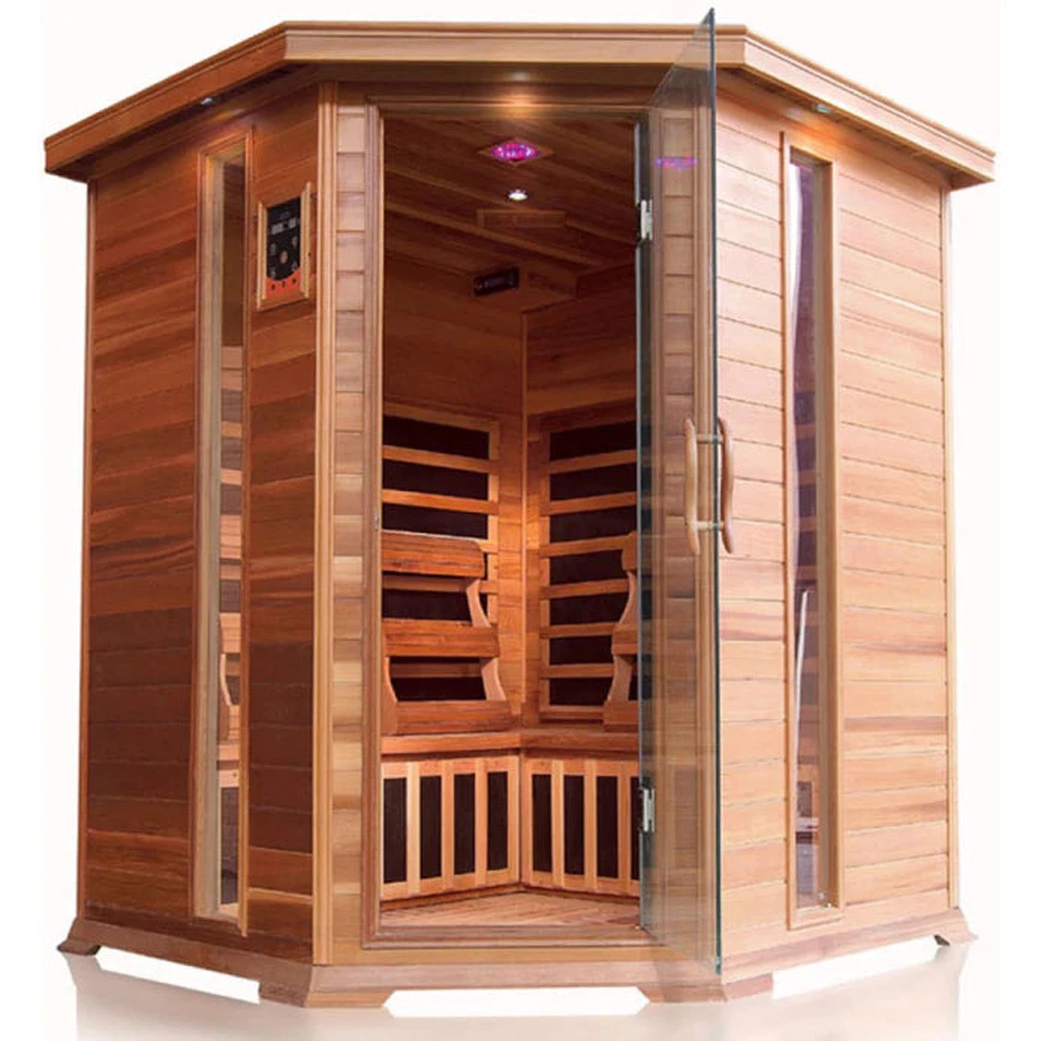 Sunray Bristol Bay | 4 Person Corner Cedar Sauna | HL400KC