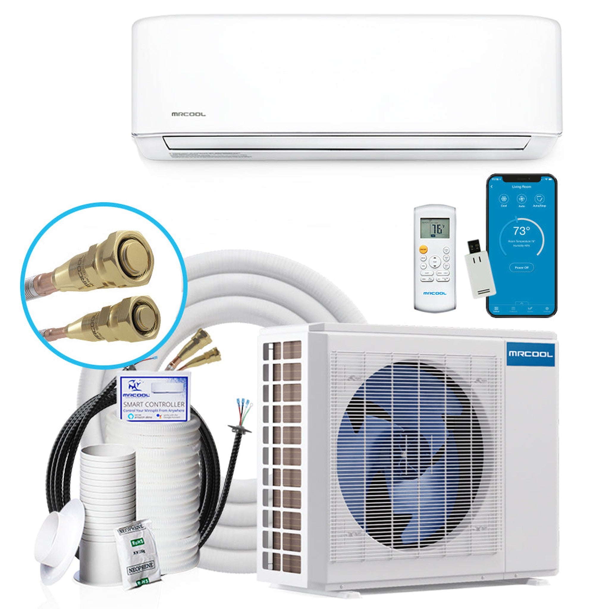 MRCOOL DIY 4th Generation E Star 24k BTU Ductless Mini-Split Heat Pump Complete System 208-230V/60Hz