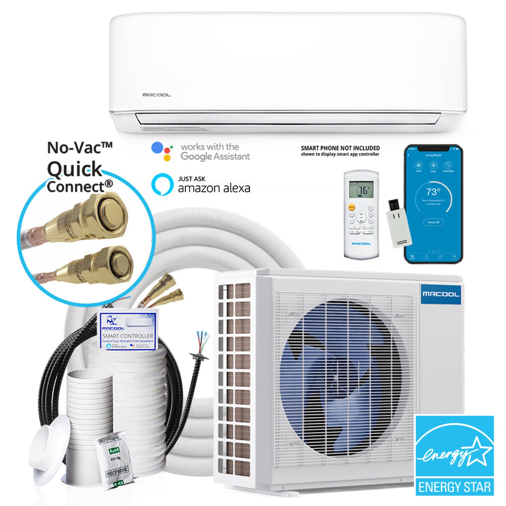 MRCOOL DIY 4th Generation E Star 12k BTU Ductless Mini-Split Heat Pump Complete System 115V/60Hz