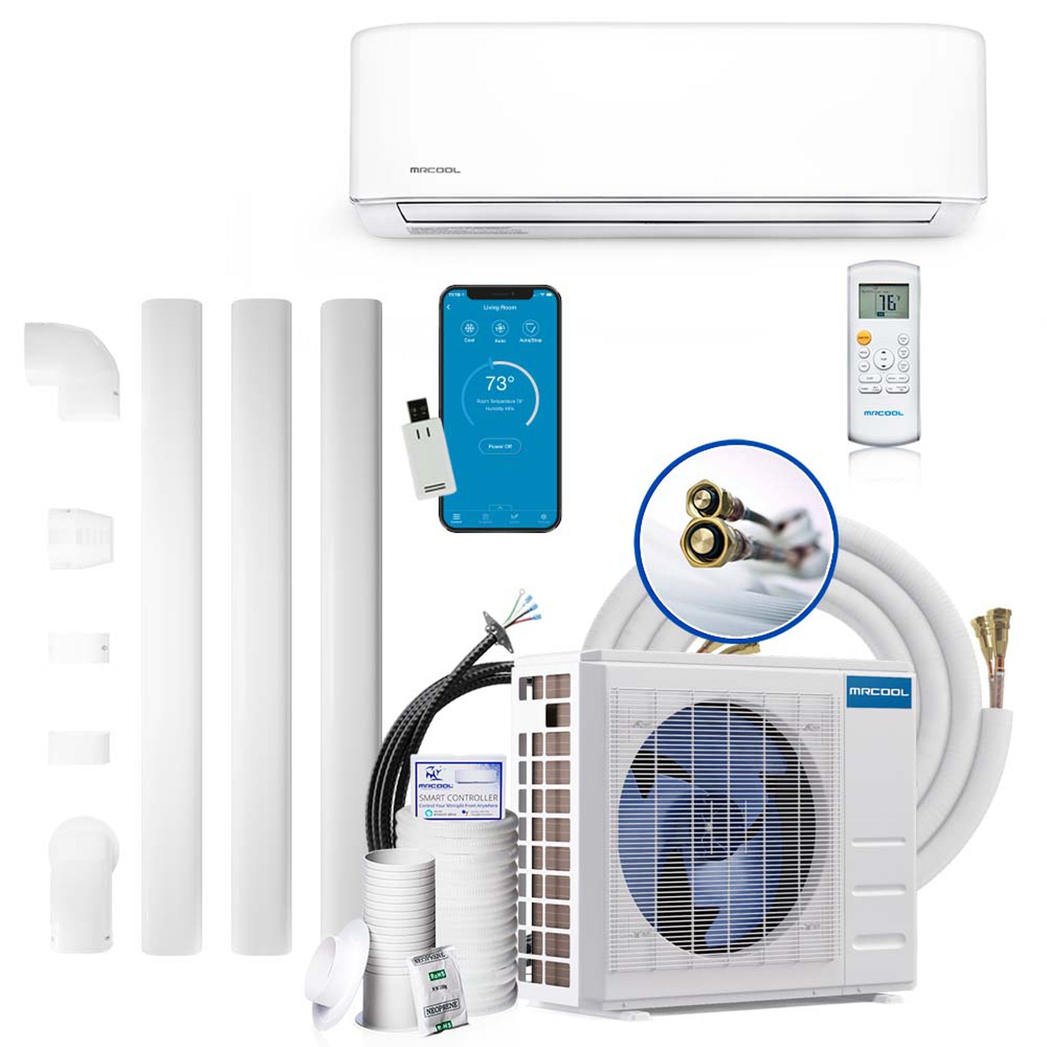 MRCOOL DIY 4th Generation E Star 12k BTU Ductless Mini-Split Heat Pump Complete System 115V/60Hz