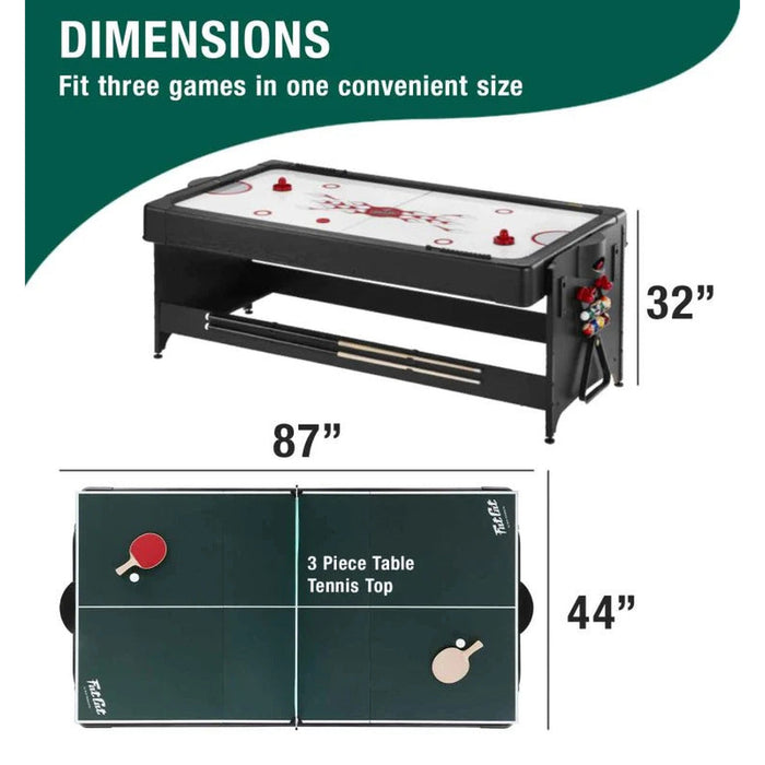 Fat Cat Original 3-in-1 Green 7' Pockey™ Multi-Game Table