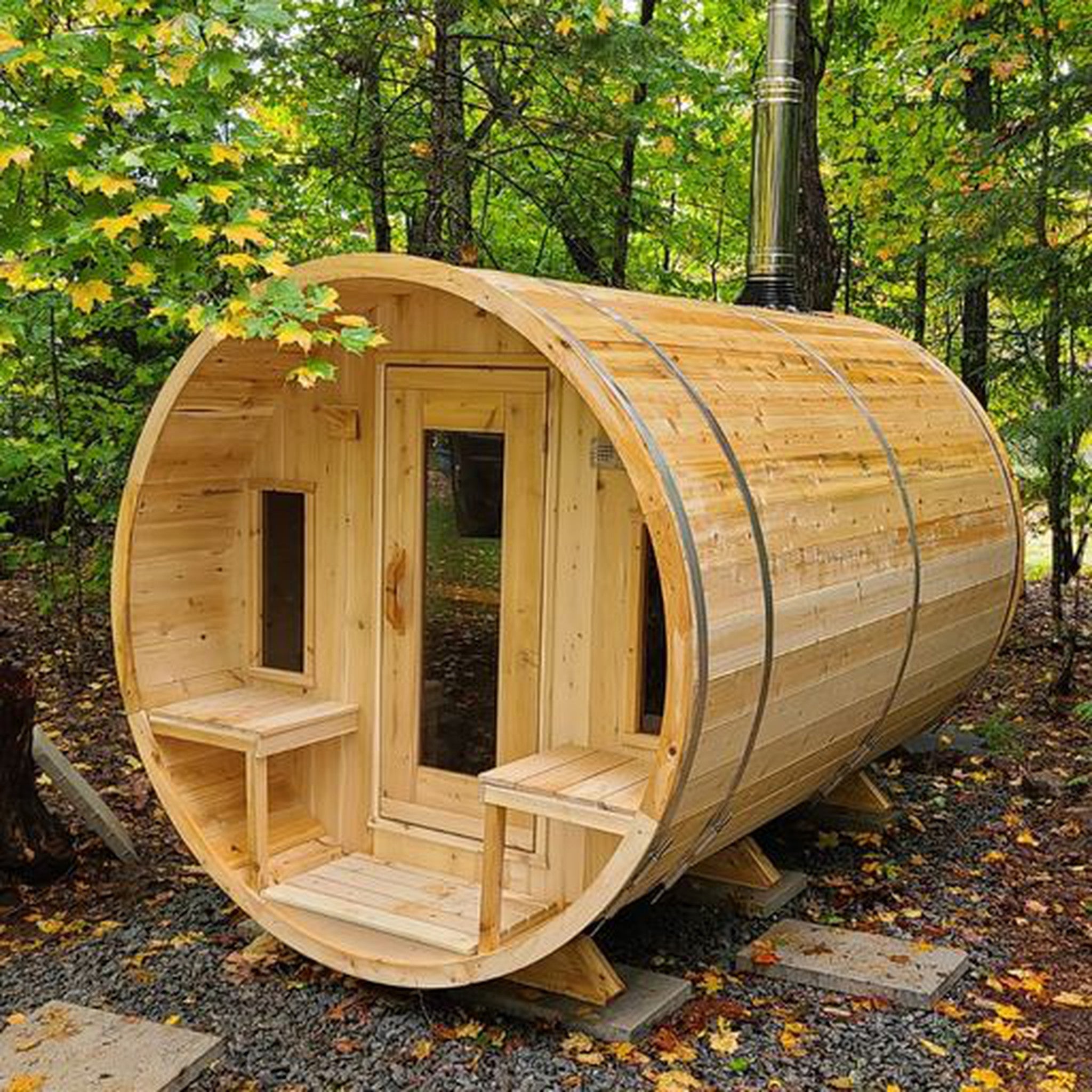 Dundalk CT Tranquility 6 Person Barrel Sauna | CTC 2345W