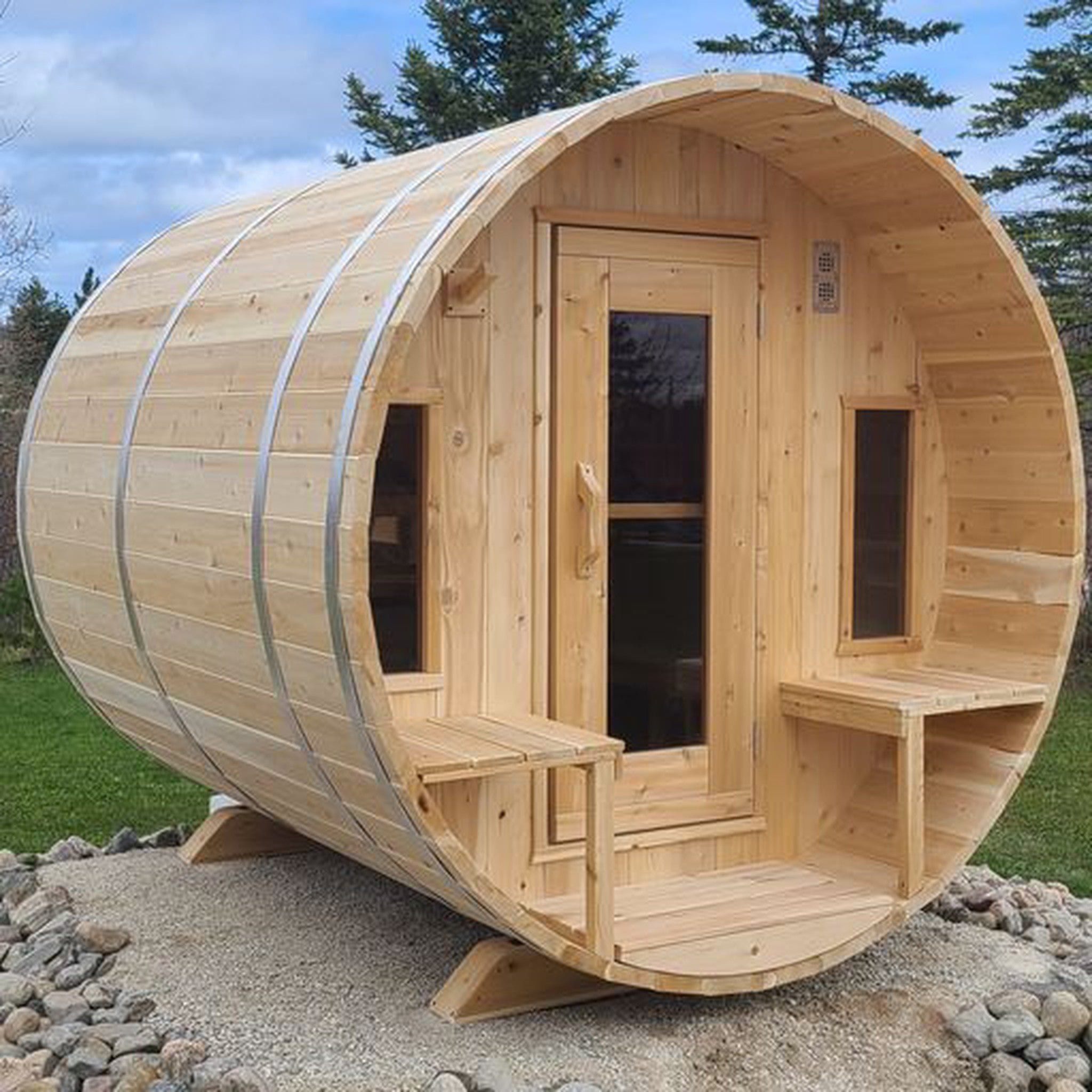 Dundalk CT Tranquility 6 Person Barrel Sauna | CTC 2345W